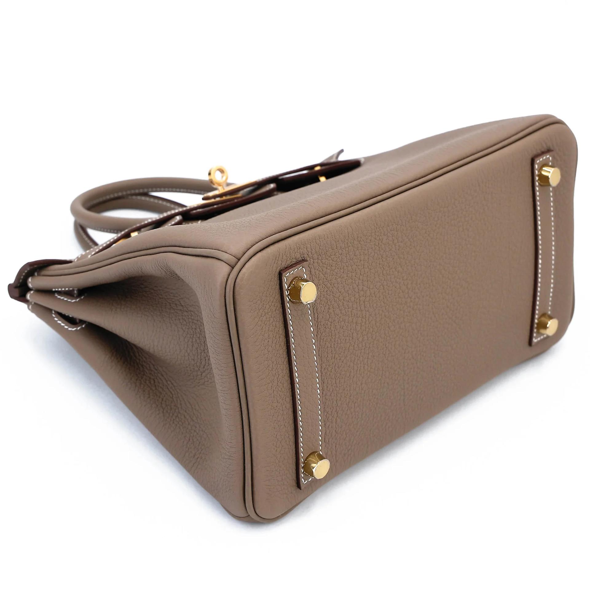 Brand New ( Rank N ) HERMÈS Birkin 25 Etoupe (18) Togo Gold hardware G (2026) - 5