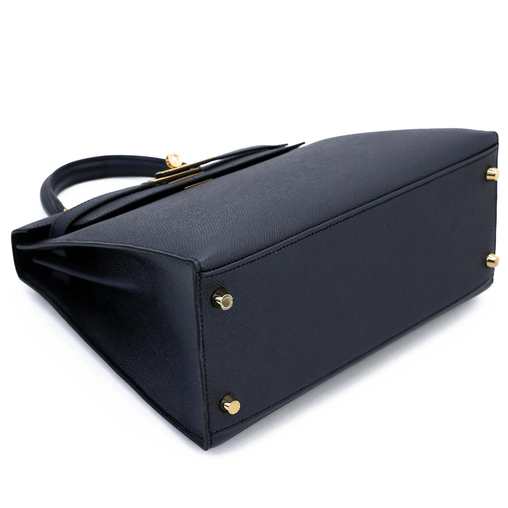 Unused ( Rank NS ) HERMÈS Kelly 28 Sellier Bleu Indigo (76) Epsom Gold hardware Y (2020) - 5