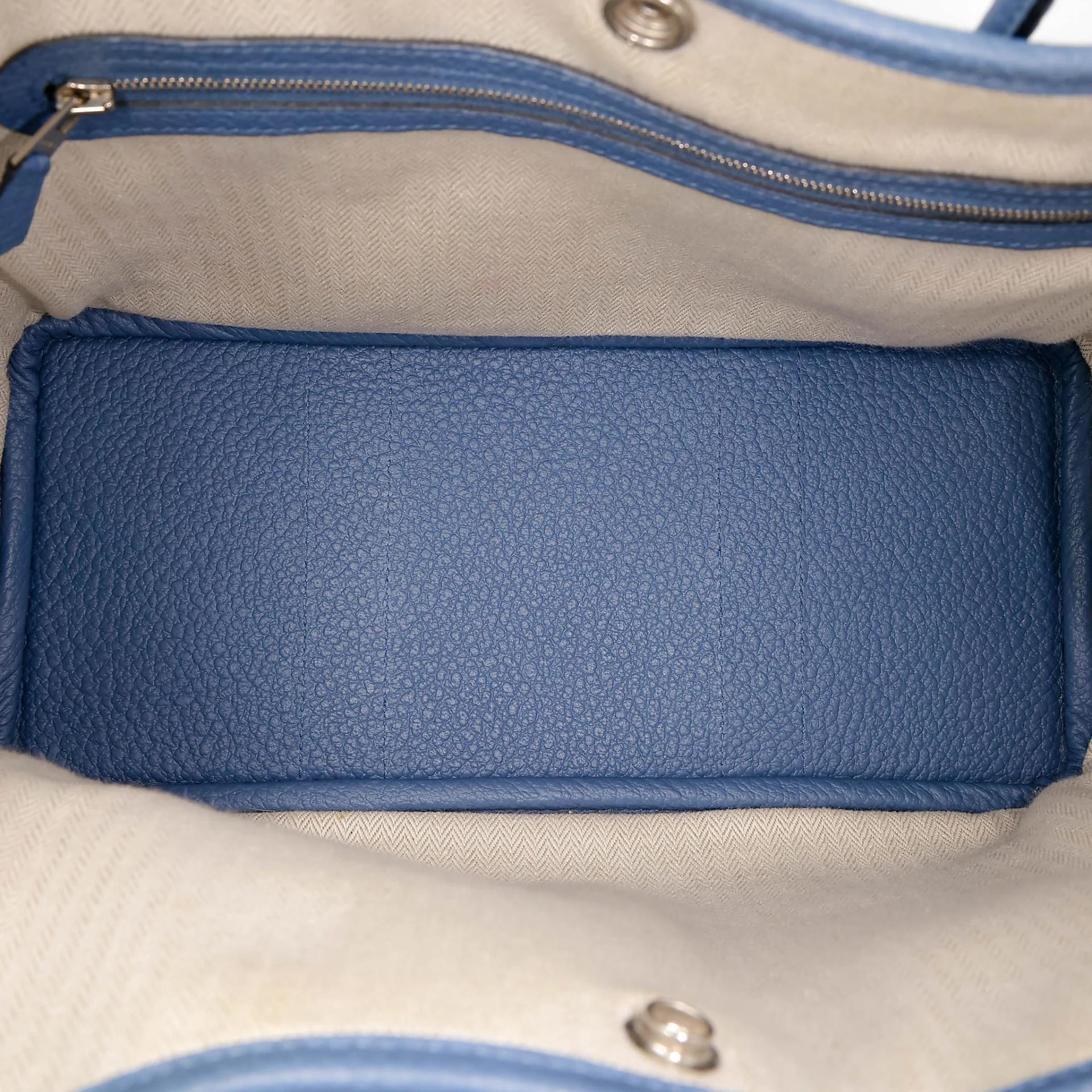 Very Good ( Rank A) HERMÈS Garden Party TPM Bleu Brighton (7E) Negonda Palladium hardware X (2016) - 24