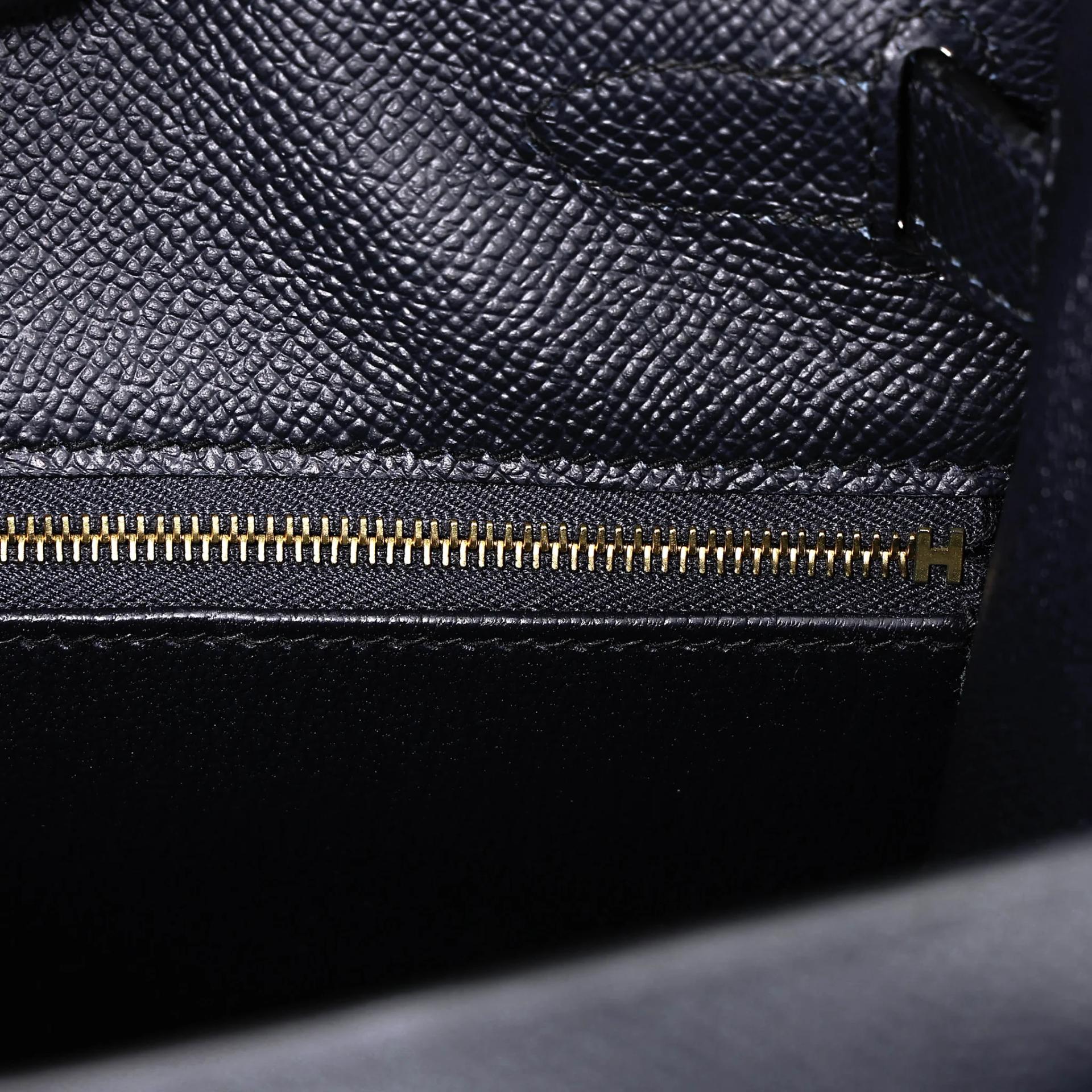 Unused ( Rank NS ) HERMÈS Kelly 28 Sellier Bleu Indigo (76) Epsom Gold hardware Y (2020) - 14