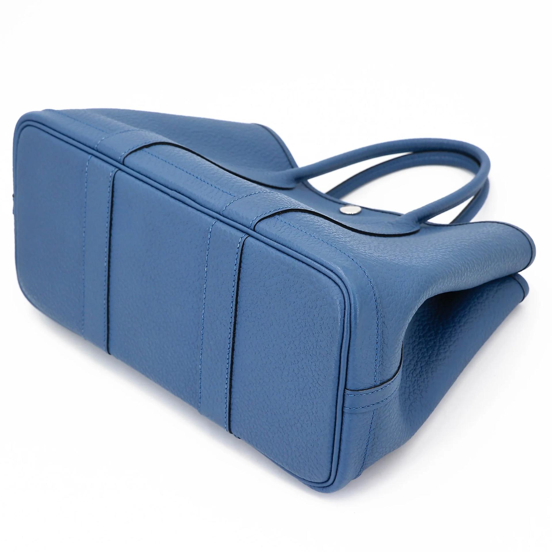 Very Good ( Rank A) HERMÈS Garden Party TPM Bleu Brighton (7E) Negonda Palladium hardware X (2016) - 4