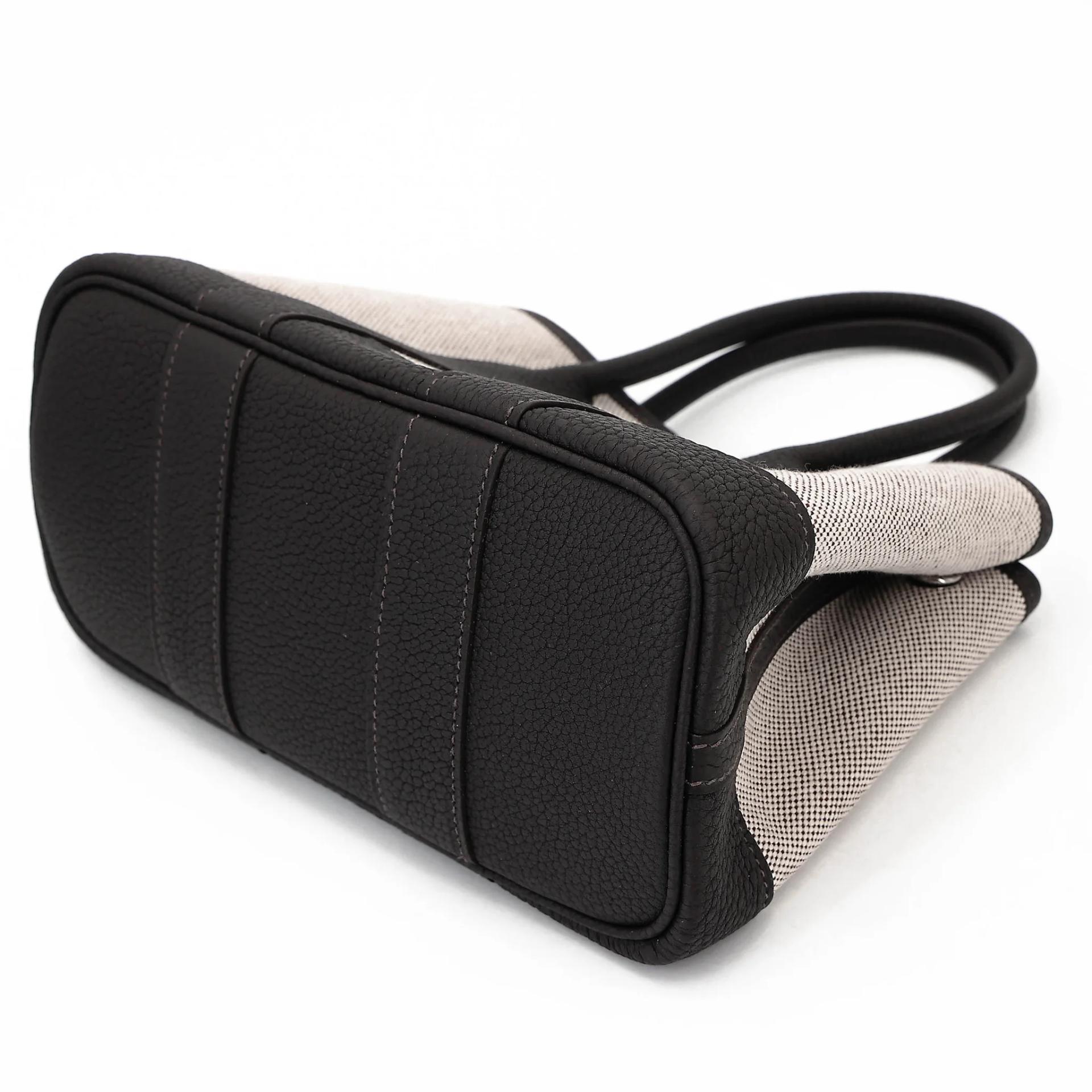 Brand New ( Rank N ) HERMÈS Neo Garden Party 23 Bai Brun（T3） Toile H canvas Swift Palladium hardware G (2026) - 6