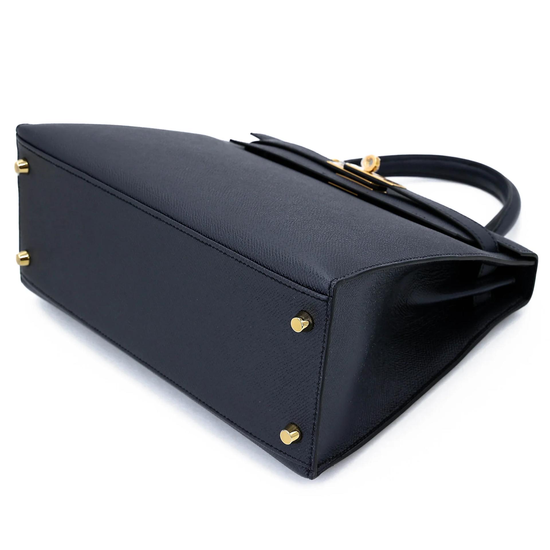 Unused ( Rank NS ) HERMÈS Kelly 28 Sellier Bleu Indigo (76) Epsom Gold hardware Y (2020) - 4