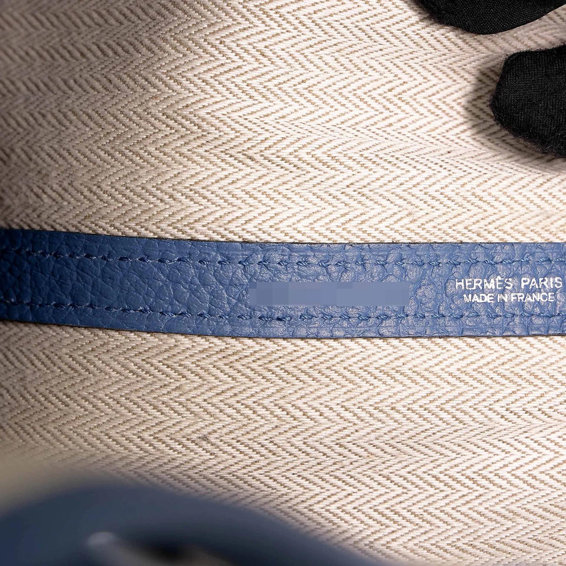 Very Good ( Rank A) HERMÈS Garden Party TPM Bleu Brighton (7E) Negonda Palladium hardware X (2016) - 18