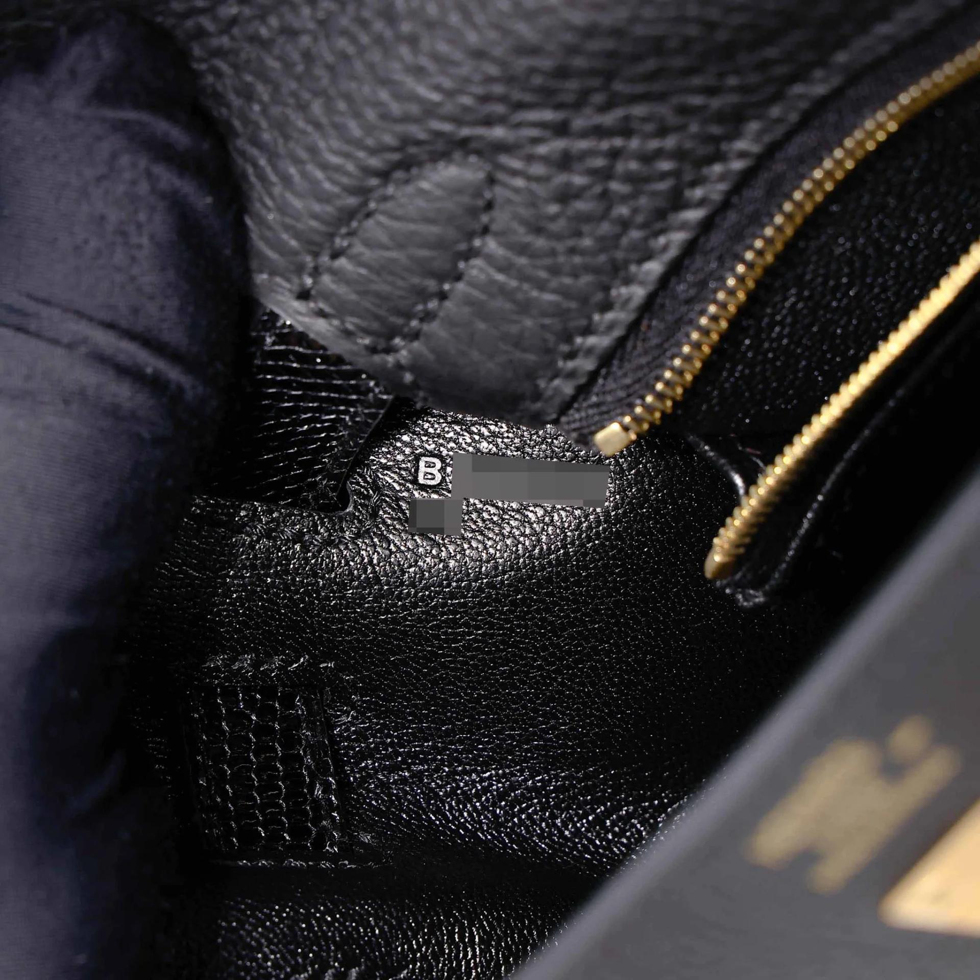 Unused ( Rank NS ) HERMÈS Kelly 25 Touch Noir (89) Lizard Togo Gold hardware B (2023) - 34