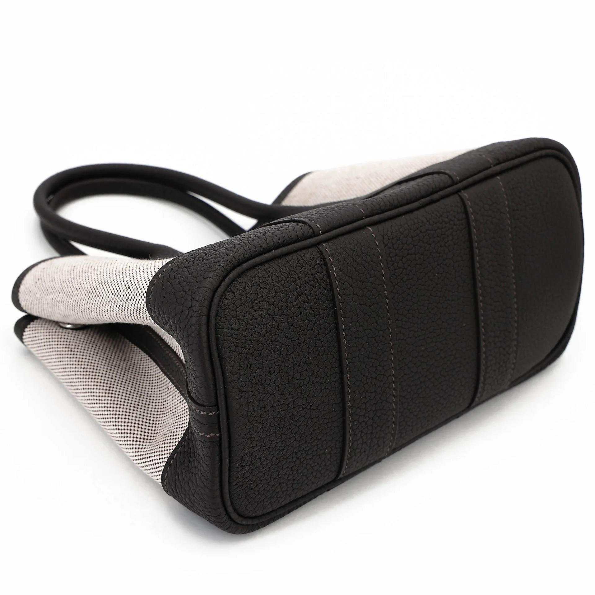 Brand New ( Rank N ) HERMÈS Neo Garden Party 23 Bai Brun（T3） Toile H canvas Swift Palladium hardware G (2026) - 7
