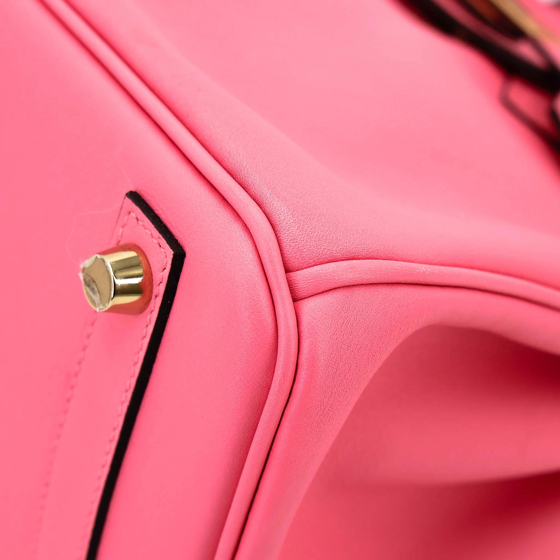 Very Good ( Rank A) HERMÈS Birkin 25 Rose Azalee (8W) Swift Gold hardware A (2017) - 8