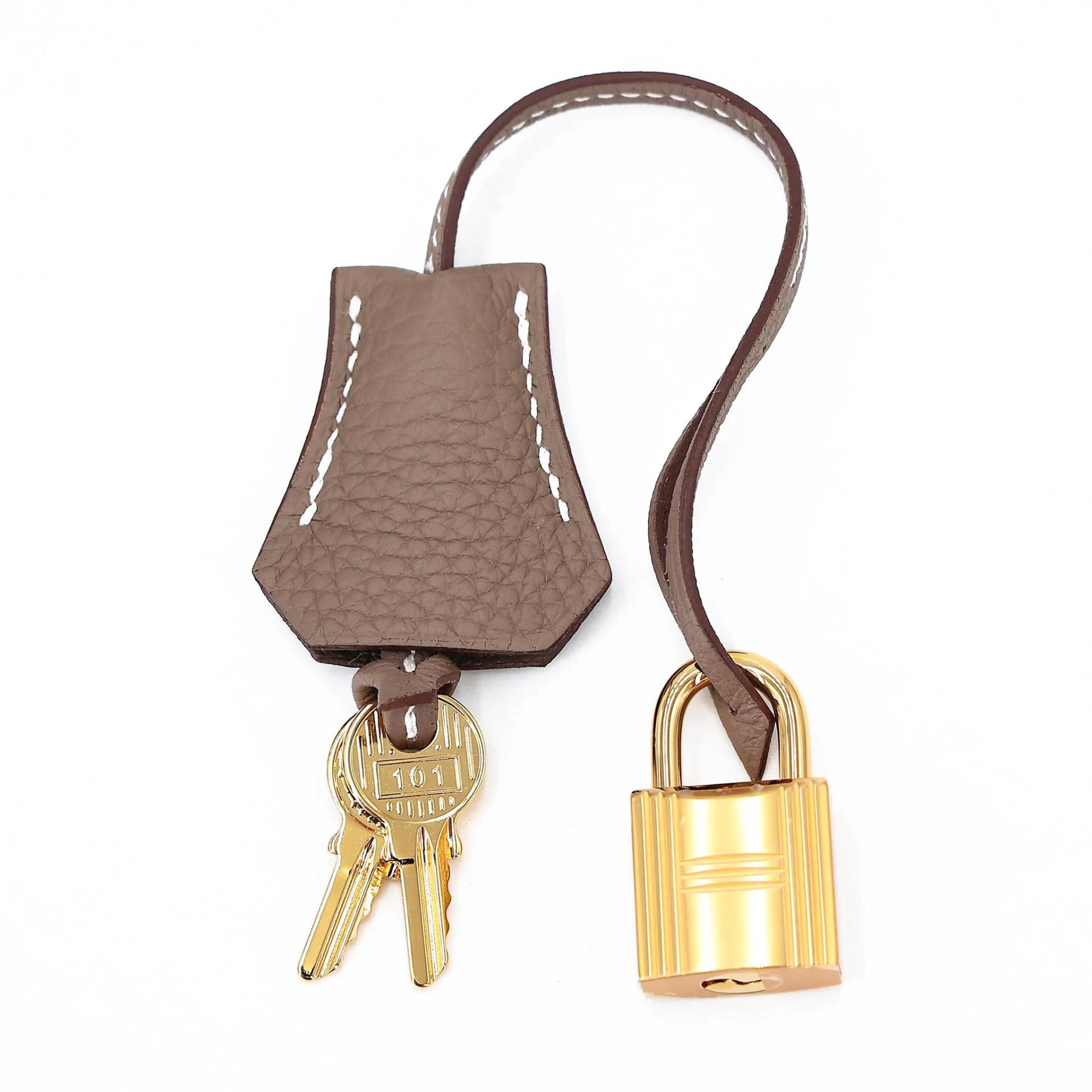 Brand New ( Rank N ) HERMÈS Birkin 25 Etoupe (18) Togo Gold hardware G (2026) - 16