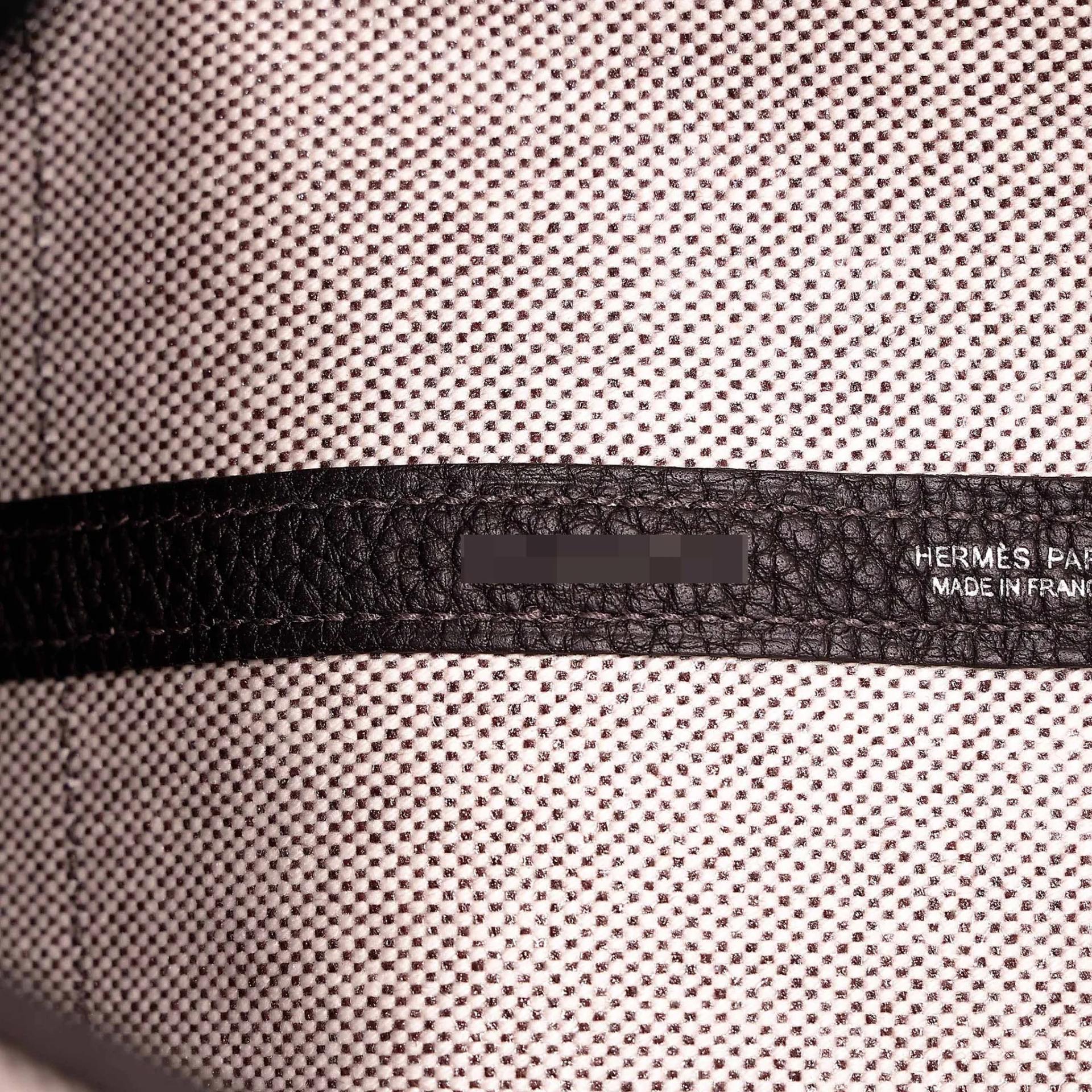 Brand New ( Rank N ) HERMÈS Neo Garden Party 23 Bai Brun（T3） Toile H canvas Swift Palladium hardware G (2026) - 13