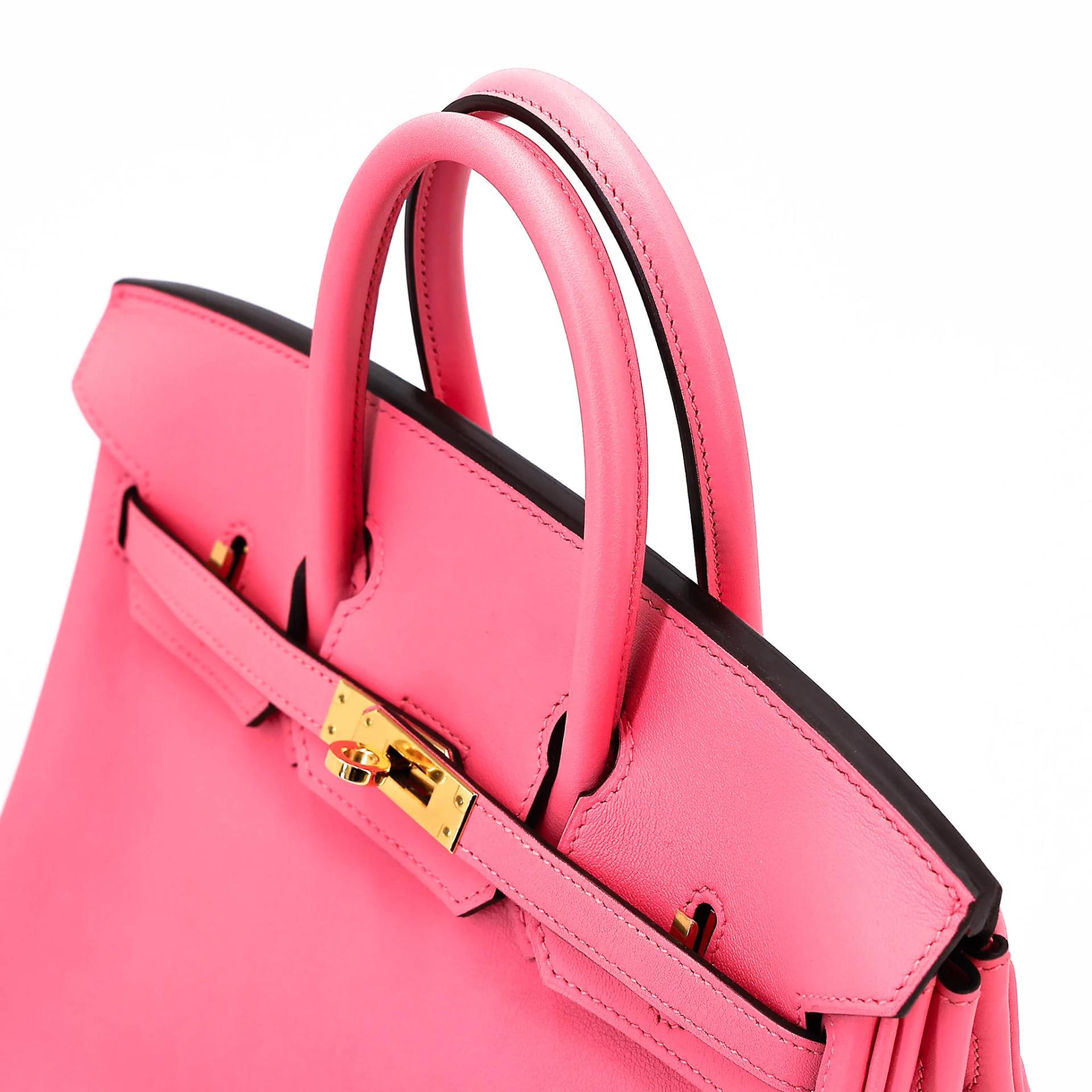 Very Good ( Rank A) HERMÈS Birkin 25 Rose Azalee (8W) Swift Gold hardware A (2017) - 3