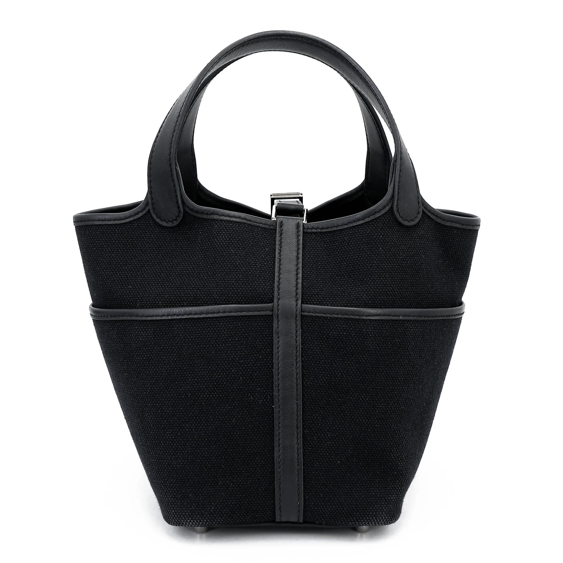 ランク A HERMÈS エルメス ピコタンロックPM ブラック (89) スイフト トワルアッシュ シルバー金具 U刻印 (2022) - 2
