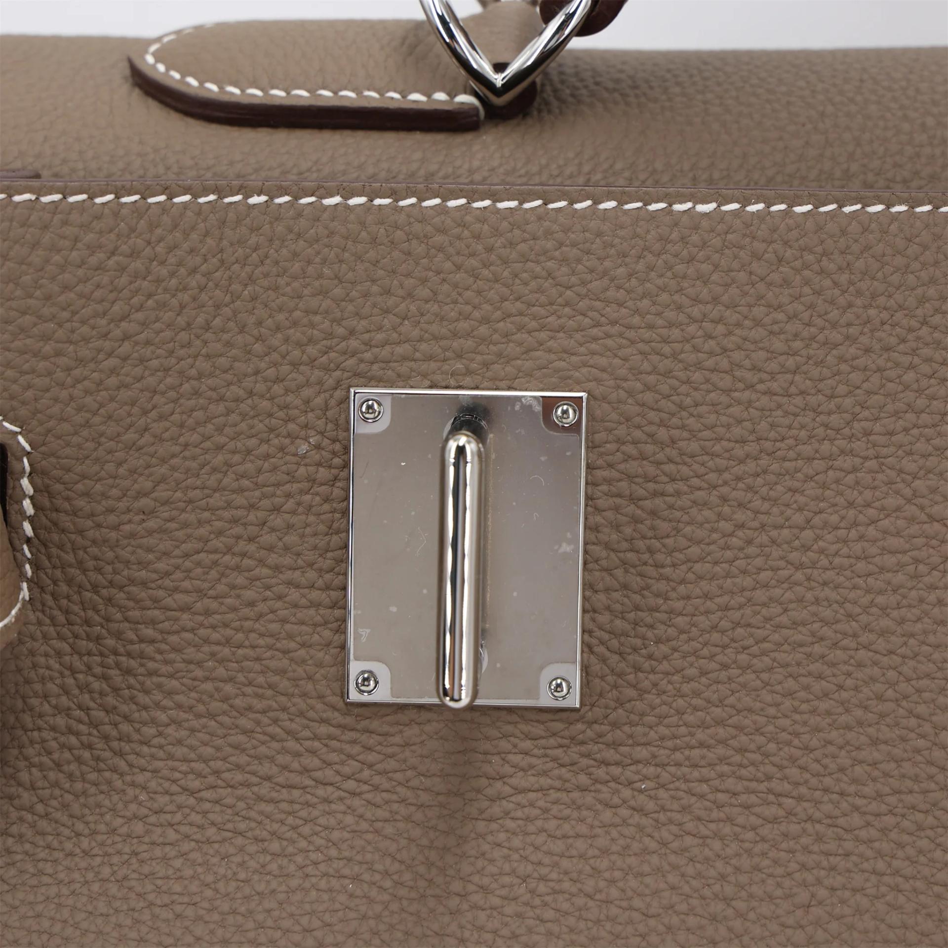 Unused ( Rank NS ) HERMÈS Kelly 42 Maxi Etoupe (18) Togo Palladium hardware W (2024) - 11