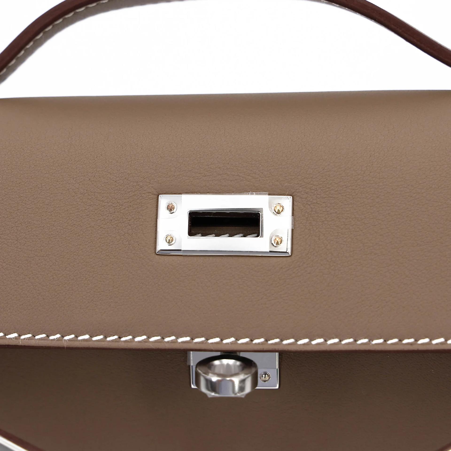 ランク N 新品 HERMÈS エルメス ポシェットケリー エトゥープ (18) スイフト シルバー金具 G刻印 (2026) - 10