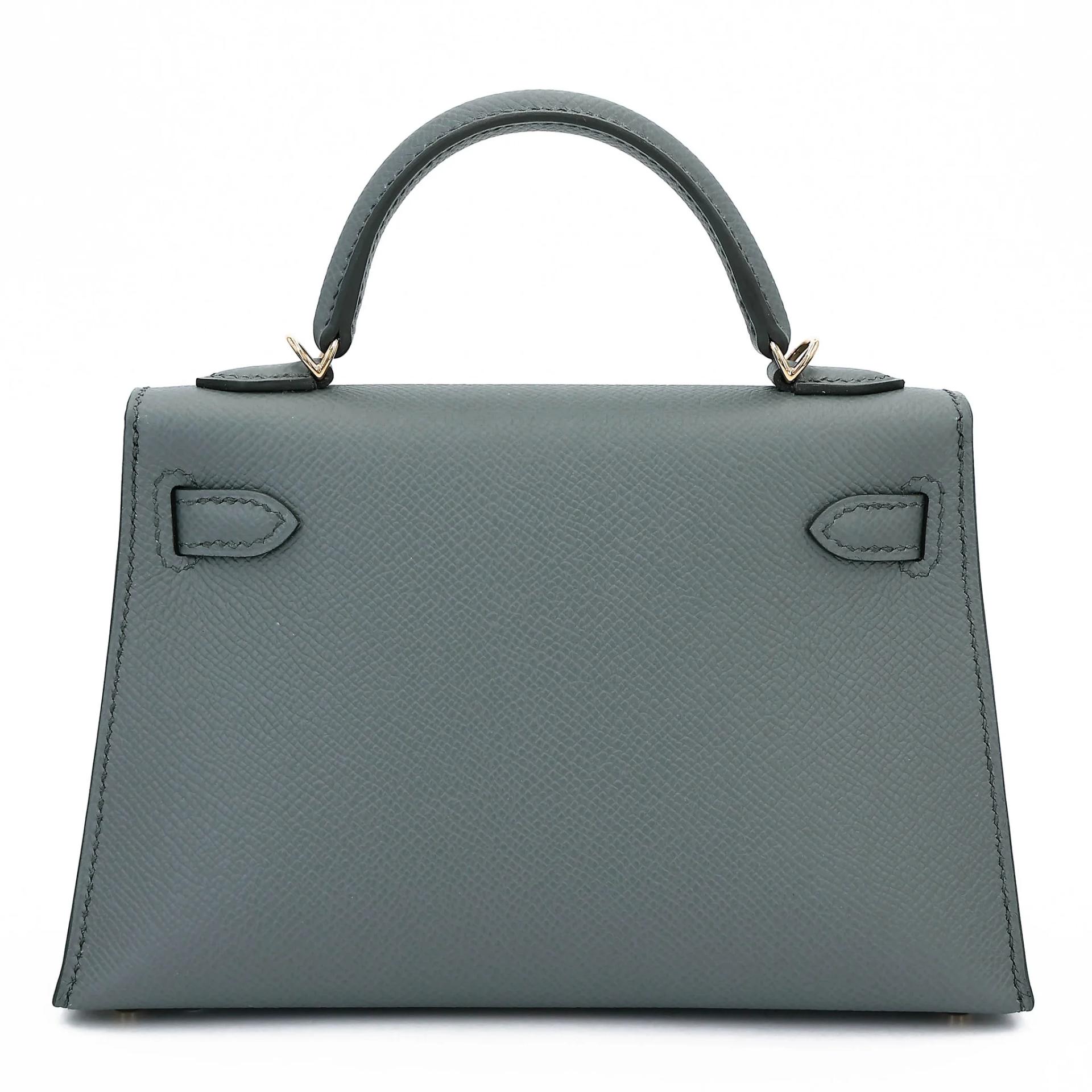 ランク NS 未使用品 HERMÈS エルメス ミニケリー2 ヴェール アマンド (63) エプソン シャンパンゴールド金具 K刻印 (2025) - 2