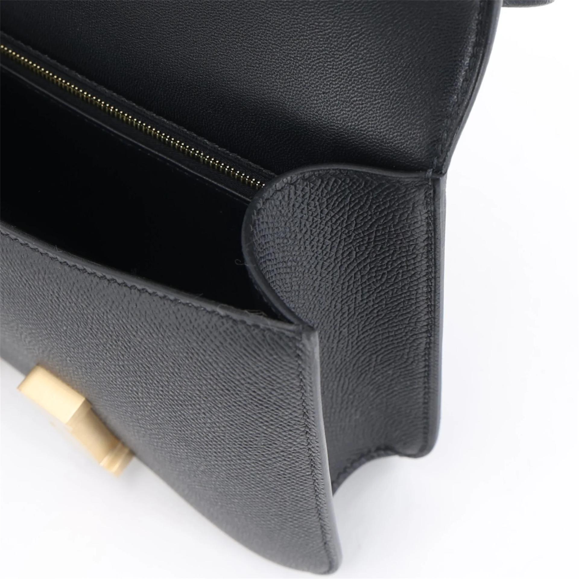 ランク N 新品 HERMÈS エルメス コンスタンス24 ブラック (89) エプソン マットシャンパンゴールド金具 K刻印 (2025) - 14