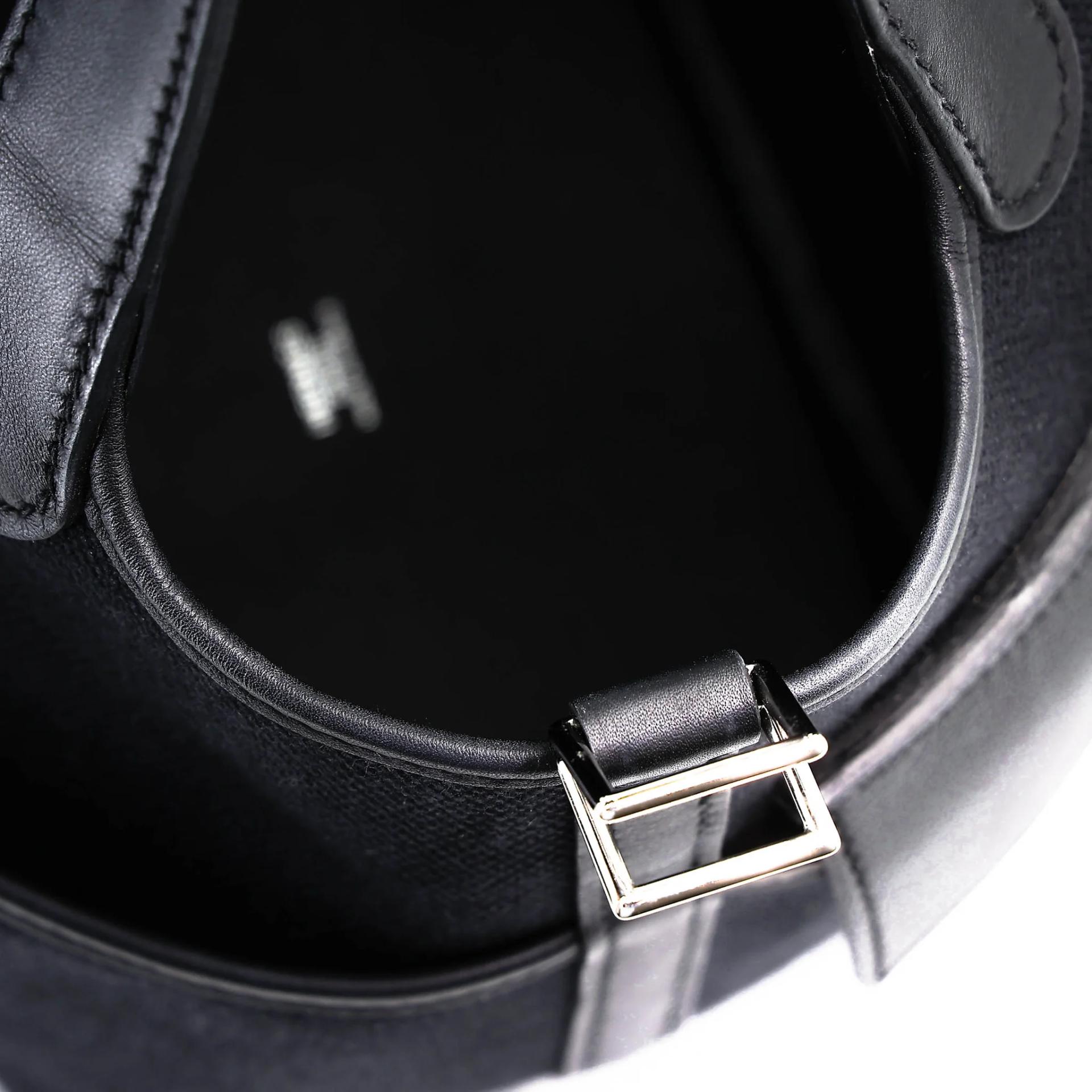 ランク A HERMÈS エルメス ピコタンロックPM ブラック (89) スイフト トワルアッシュ シルバー金具 U刻印 (2022) - 13