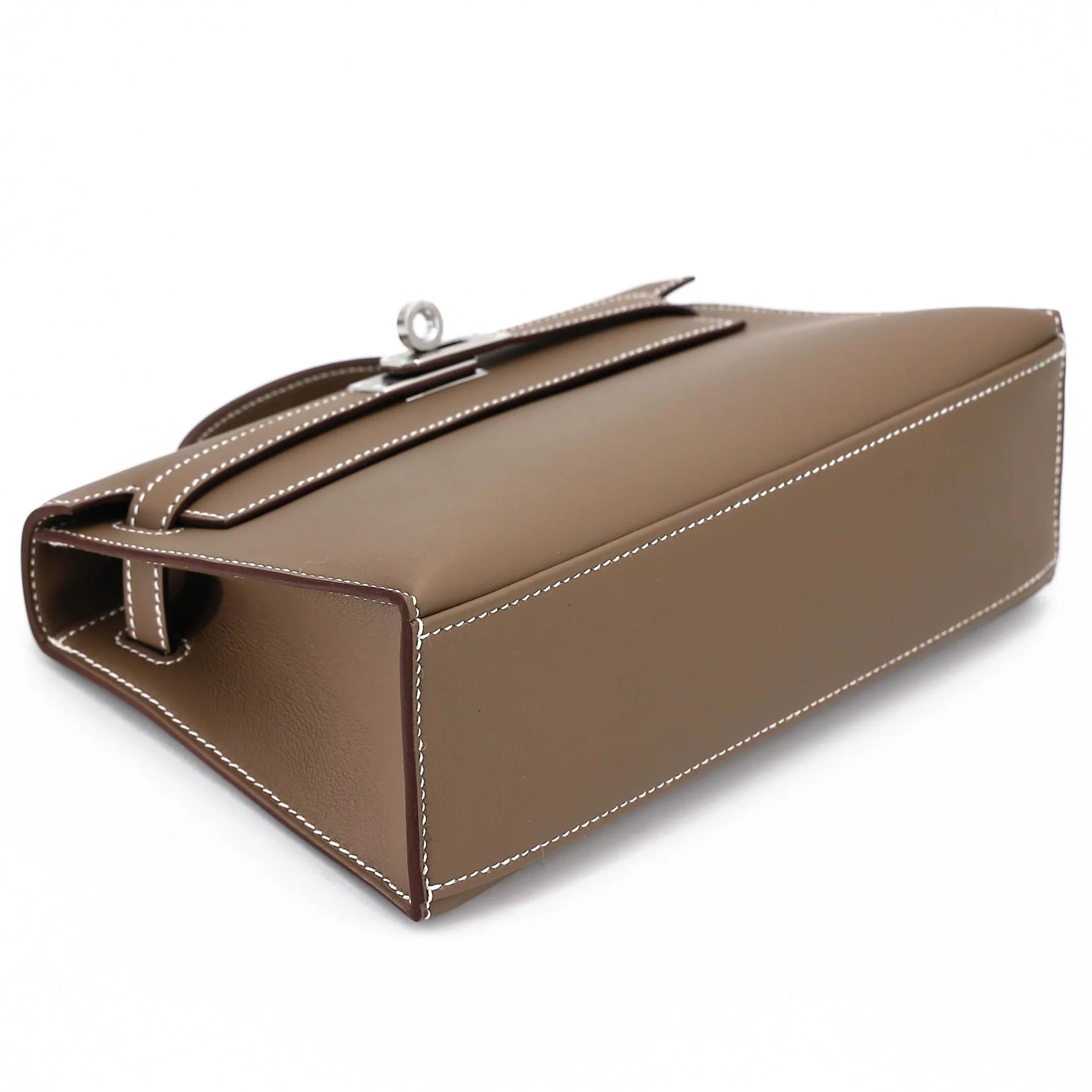 ランク N 新品 HERMÈS エルメス ポシェットケリー エトゥープ (18) スイフト シルバー金具 G刻印 (2026) - 5
