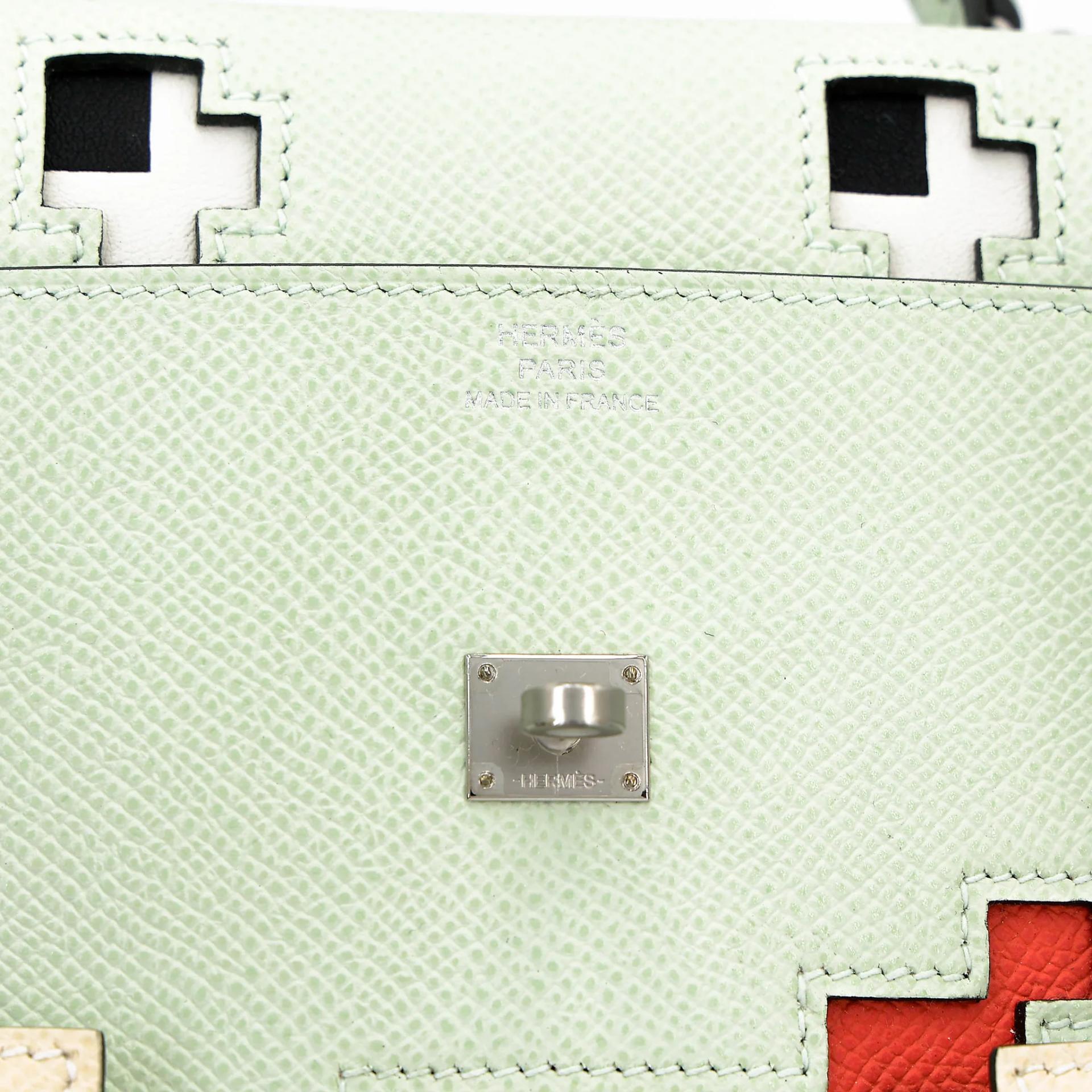 ランク NS 未使用品 HERMÈS エルメス 限定品 ケリードール ピクト ヴェールフィズ (0S) ナタ (I2) ローズテキサス (0E) ヴェールジェイド (O6) エプソン シルバー金具 B刻印 (2023) - 14