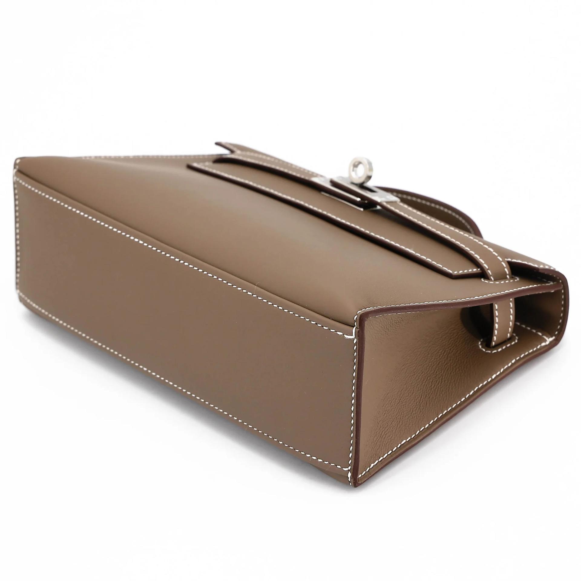 ランク N 新品 HERMÈS エルメス ポシェットケリー エトゥープ (18) スイフト シルバー金具 G刻印 (2026) - 4
