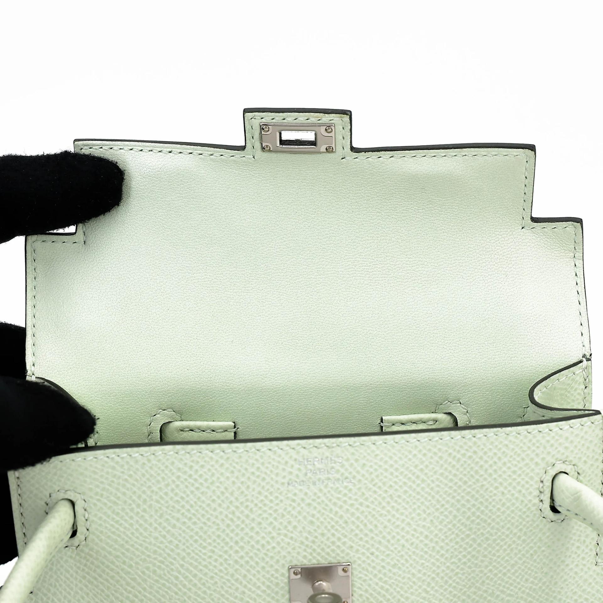 ランク NS 未使用品 HERMÈS エルメス 限定品 ケリードール ピクト ヴェールフィズ (0S) ナタ (I2) ローズテキサス (0E) ヴェールジェイド (O6) エプソン シルバー金具 B刻印 (2023) - 13