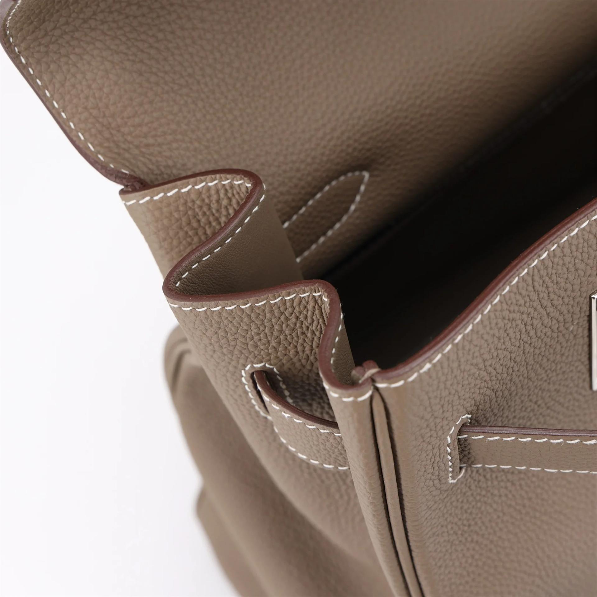 Unused ( Rank NS ) HERMÈS Kelly 42 Maxi Etoupe (18) Togo Palladium hardware W (2024) - 14