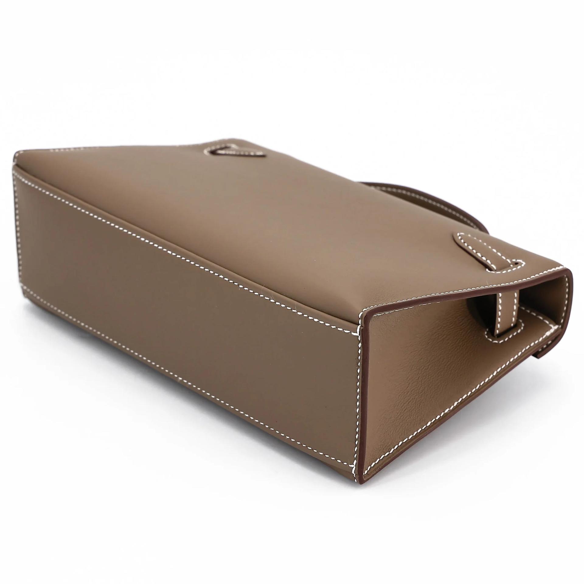 ランク N 新品 HERMÈS エルメス ポシェットケリー エトゥープ (18) スイフト シルバー金具 G刻印 (2026) - 6