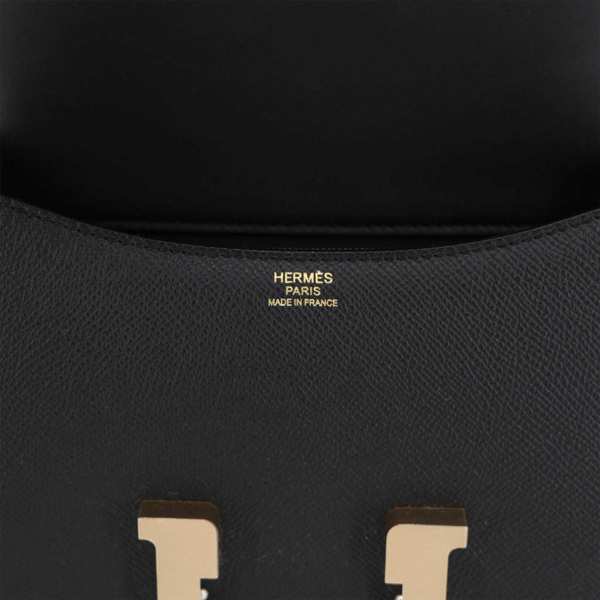 ランク N 新品 HERMÈS エルメス コンスタンス24 ブラック (89) エプソン マットシャンパンゴールド金具 K刻印 (2025) - 10