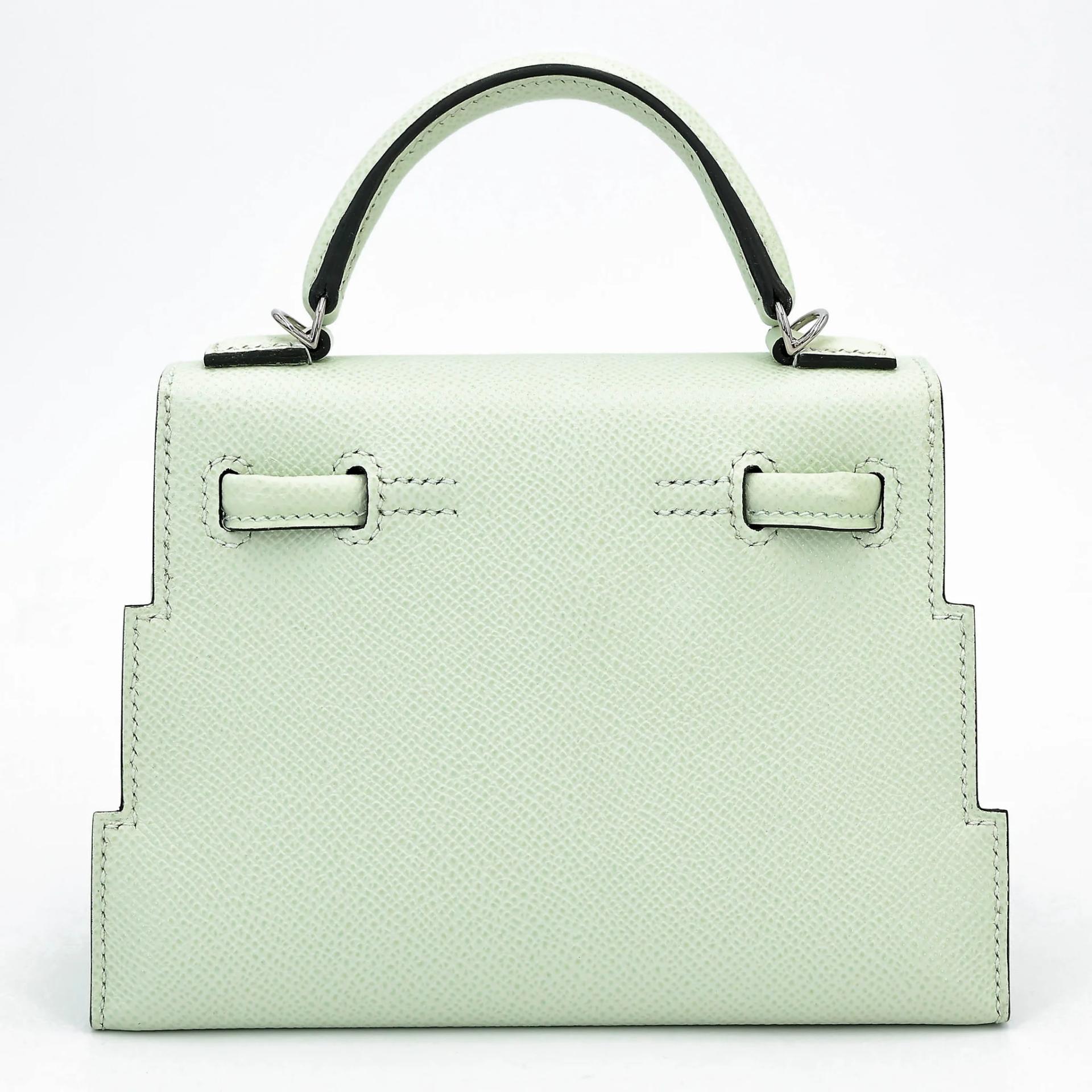 ランク NS 未使用品 HERMÈS エルメス 限定品 ケリードール ピクト ヴェールフィズ (0S) ナタ (I2) ローズテキサス (0E) ヴェールジェイド (O6) エプソン シルバー金具 B刻印 (2023) - 2