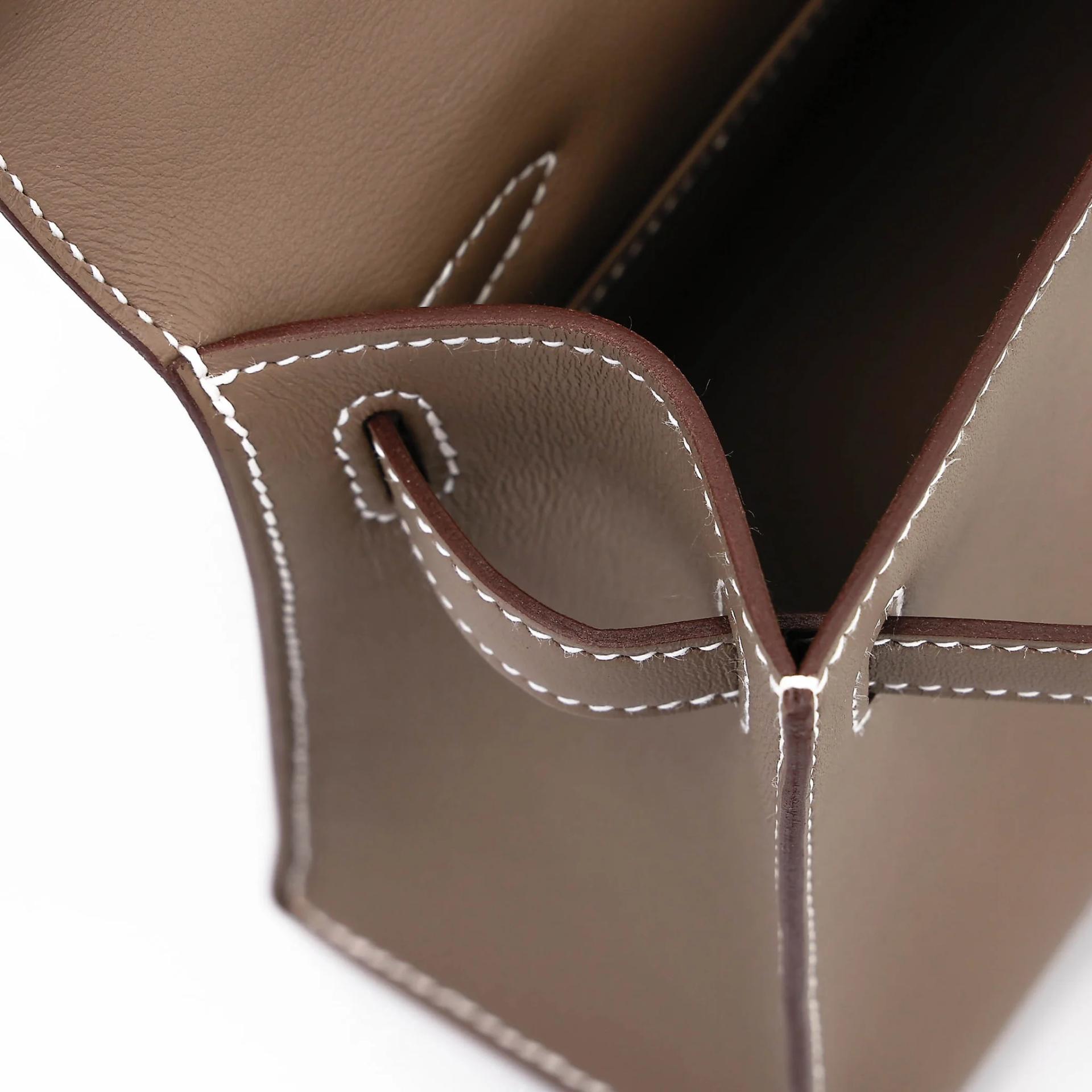 ランク N 新品 HERMÈS エルメス ポシェットケリー エトゥープ (18) スイフト シルバー金具 G刻印 (2026) - 17