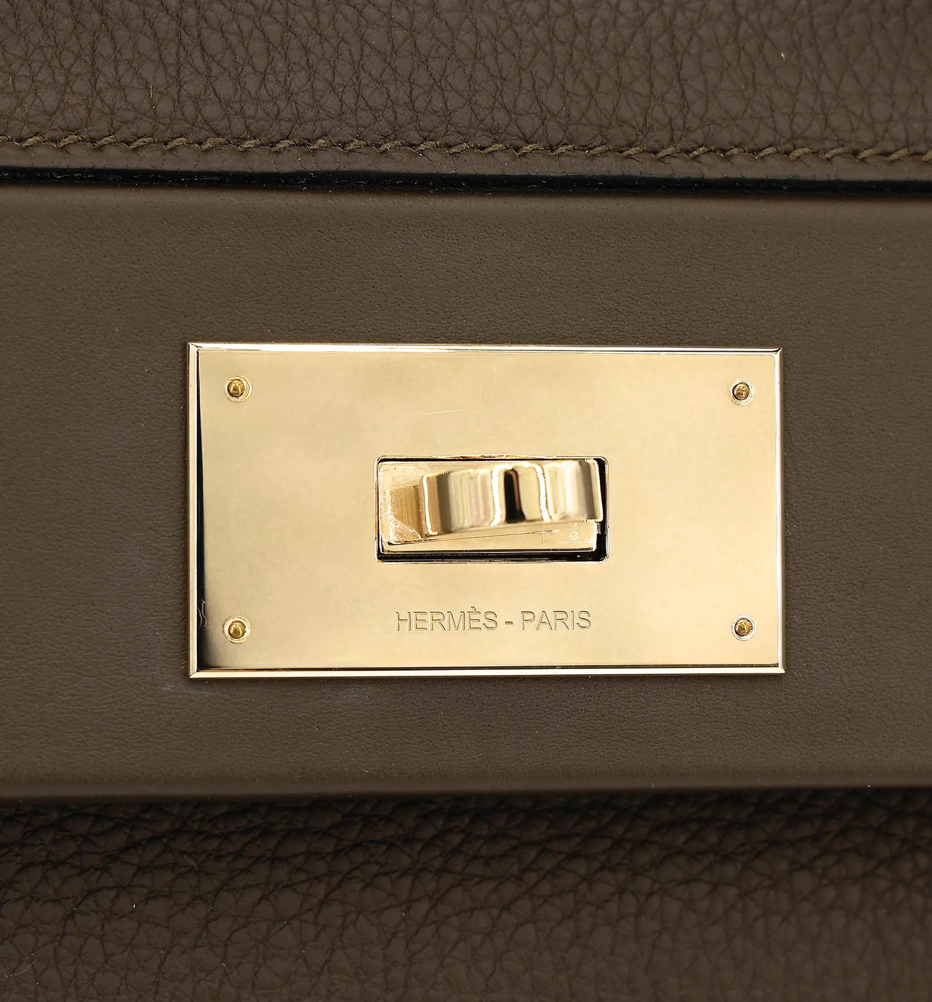 Very Good ( Rank A) HERMÈS 24/24 - 29 Vert Loden (V8) Togo Swift Palladium hardware G (2026) - 12