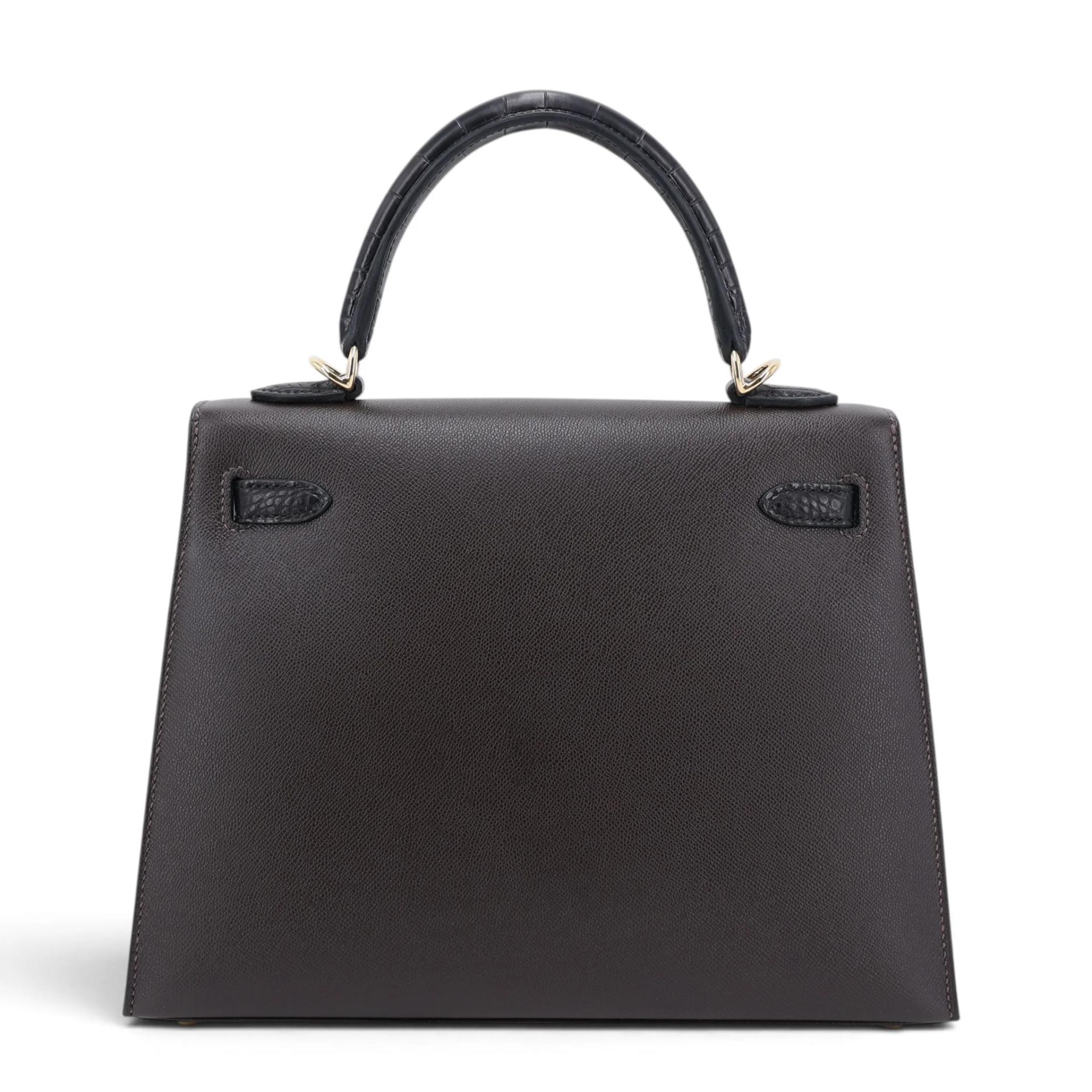 Kelly 25 Sellier Touch Bai Brun（T3） Noir (89)