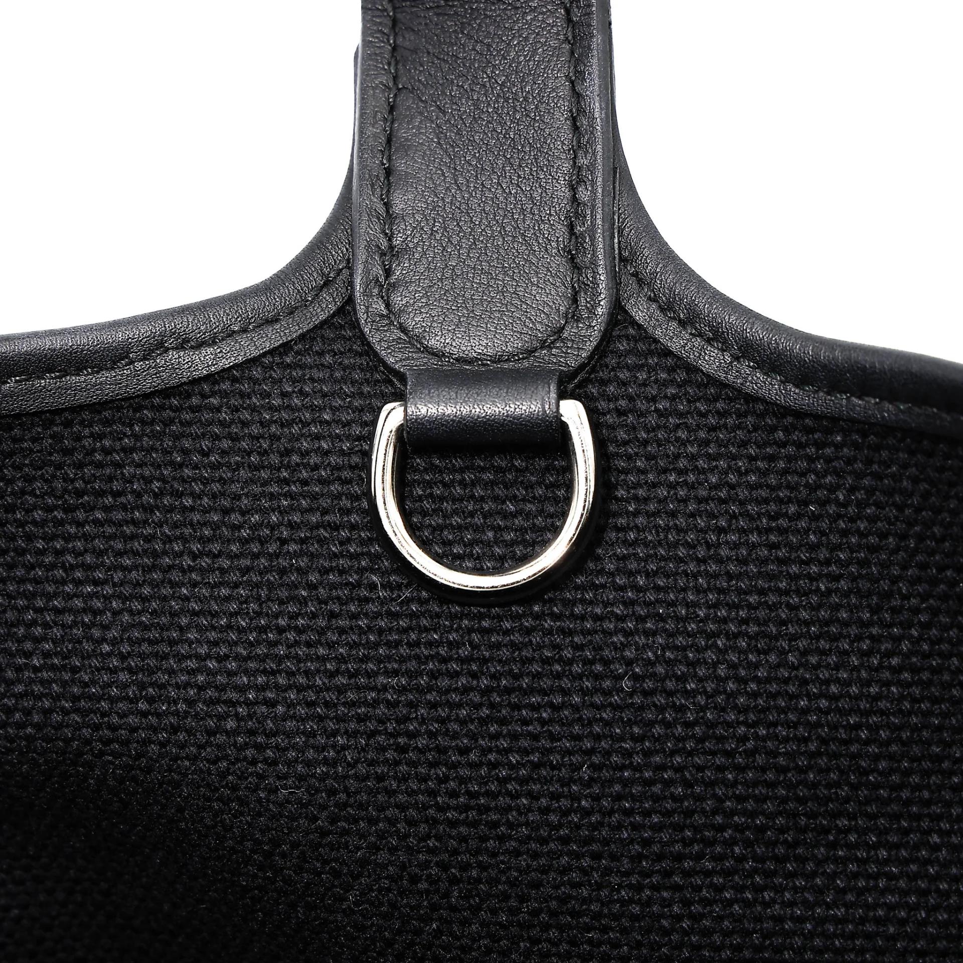ランク A HERMÈS エルメス ピコタンロックPM ブラック (89) スイフト トワルアッシュ シルバー金具 U刻印 (2022) - 11