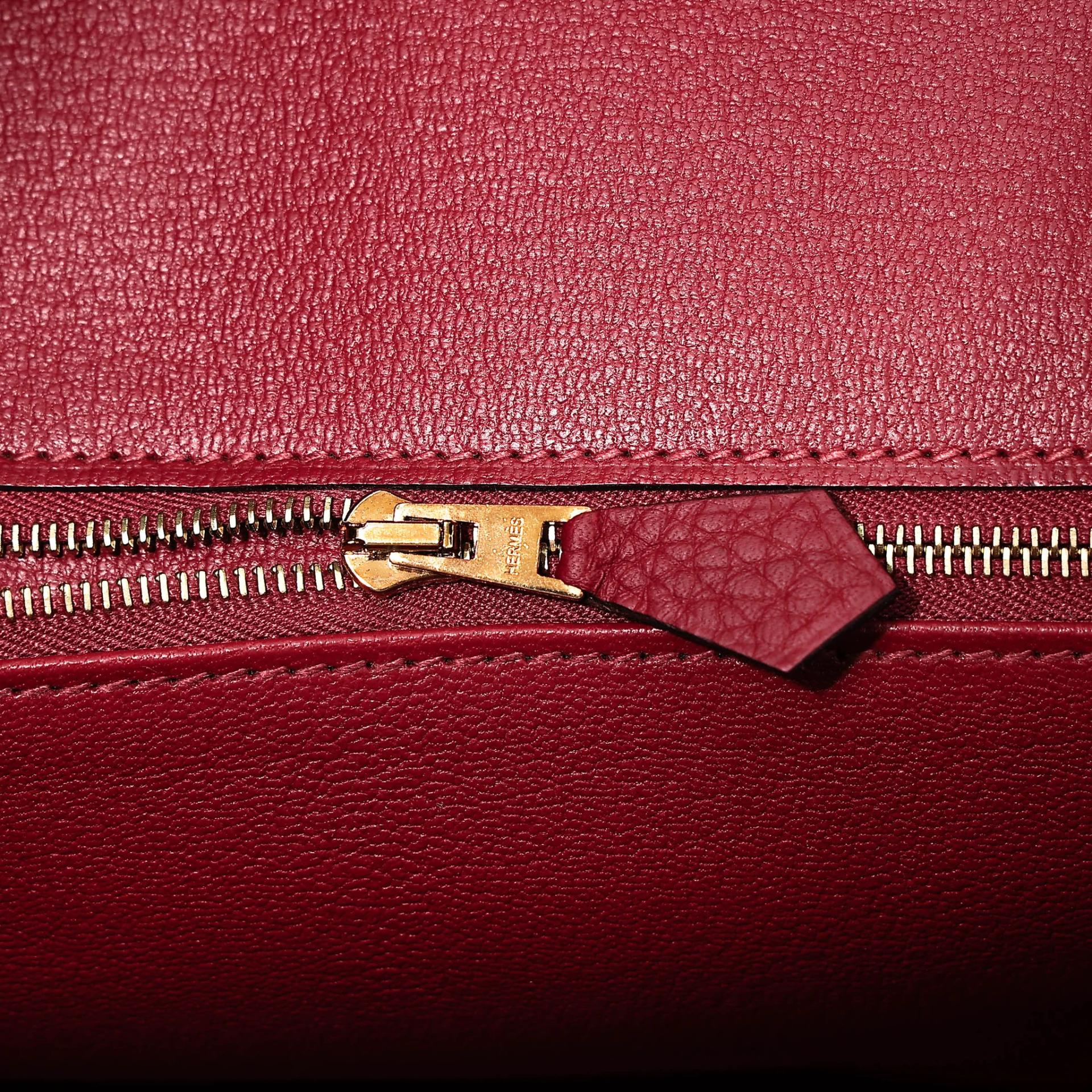 ランク NS 未使用品 HERMÈS エルメス バーキン30 ルージュグレナ (K1) トリヨン ゴールド金具 A刻印 (2017) - 12