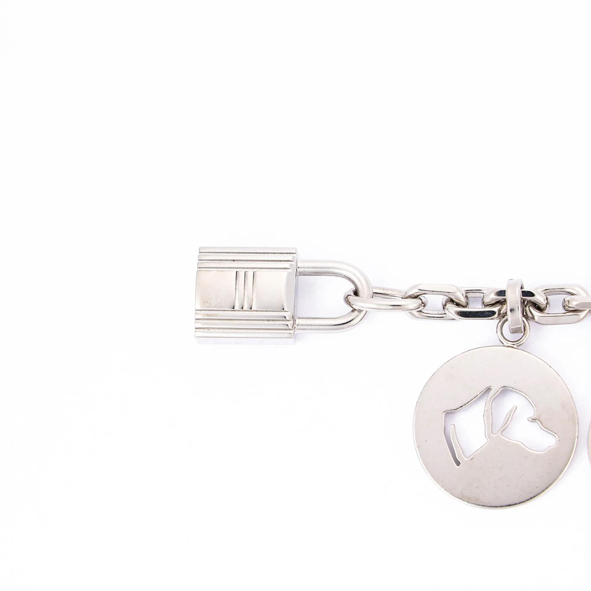 ランク A HERMÈS エルメス アミュレット4 "ブルロック" バッグチャーム キーチェーン シルバー シルバー金具 - 8