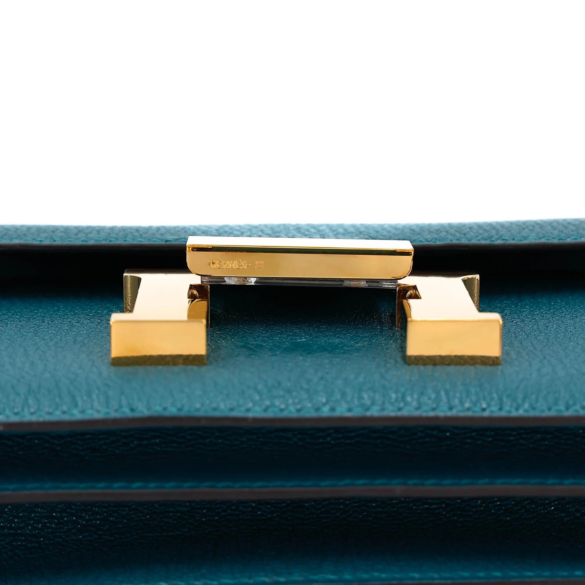 ランク A HERMÈS エルメス コンスタンス3 ミニ コルヴェール (1P) シェーブル ゴールド金具 Z刻印 (2021) - 9