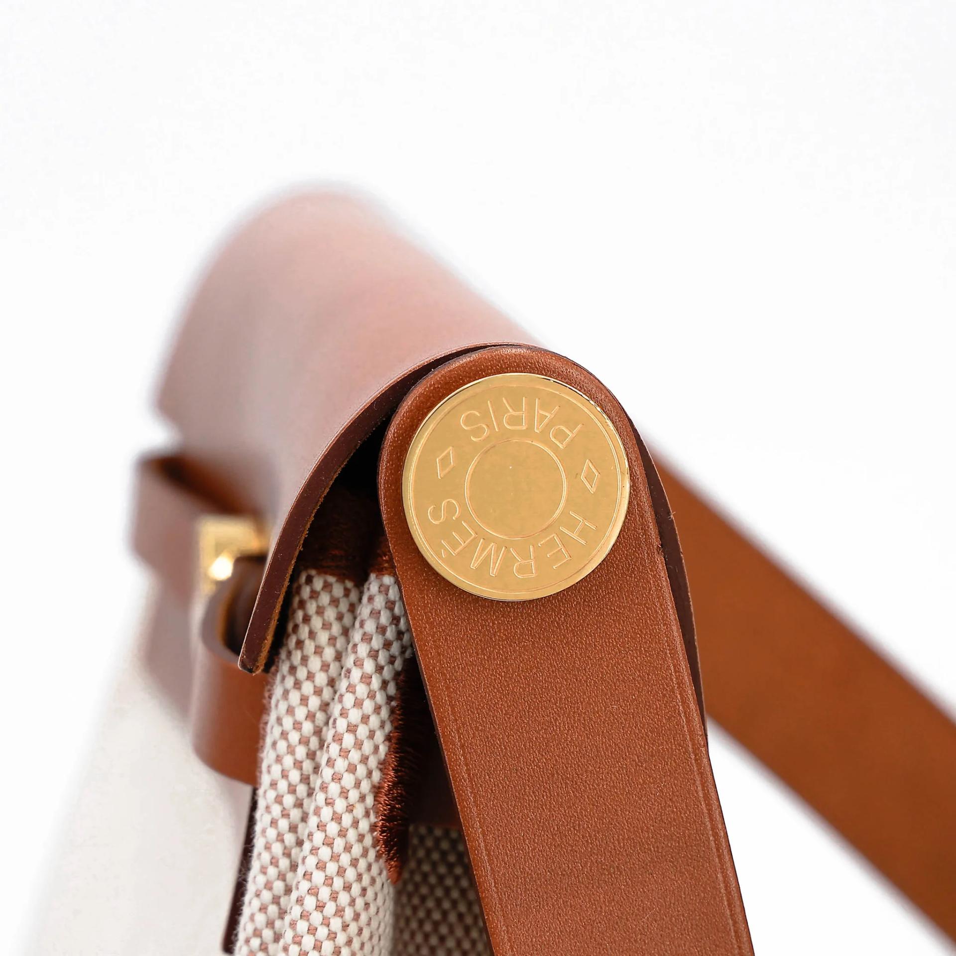 ランク N 新品 HERMÈS エルメス エールバッグジップ ミニ 20 フォーブ (34) トワルアッシュ ヴァッシュハンター ゴールド金具 W刻印 (2024) - 11