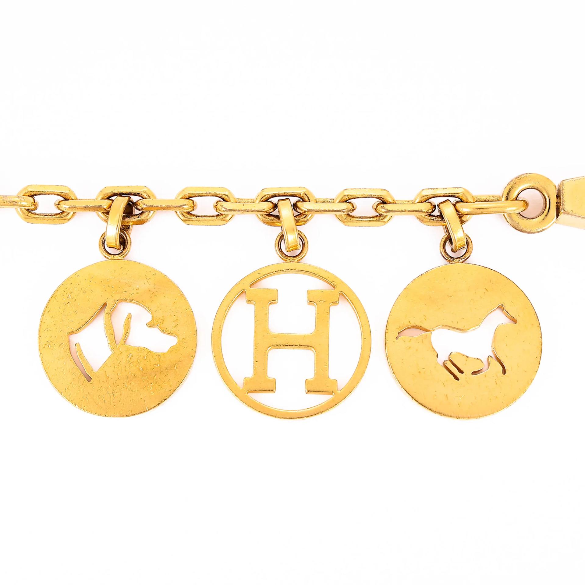 ランク A HERMÈS エルメス アミュレット4 "ブルロック" バッグチャーム キーチェーン ゴールド ゴールド金具 - 7