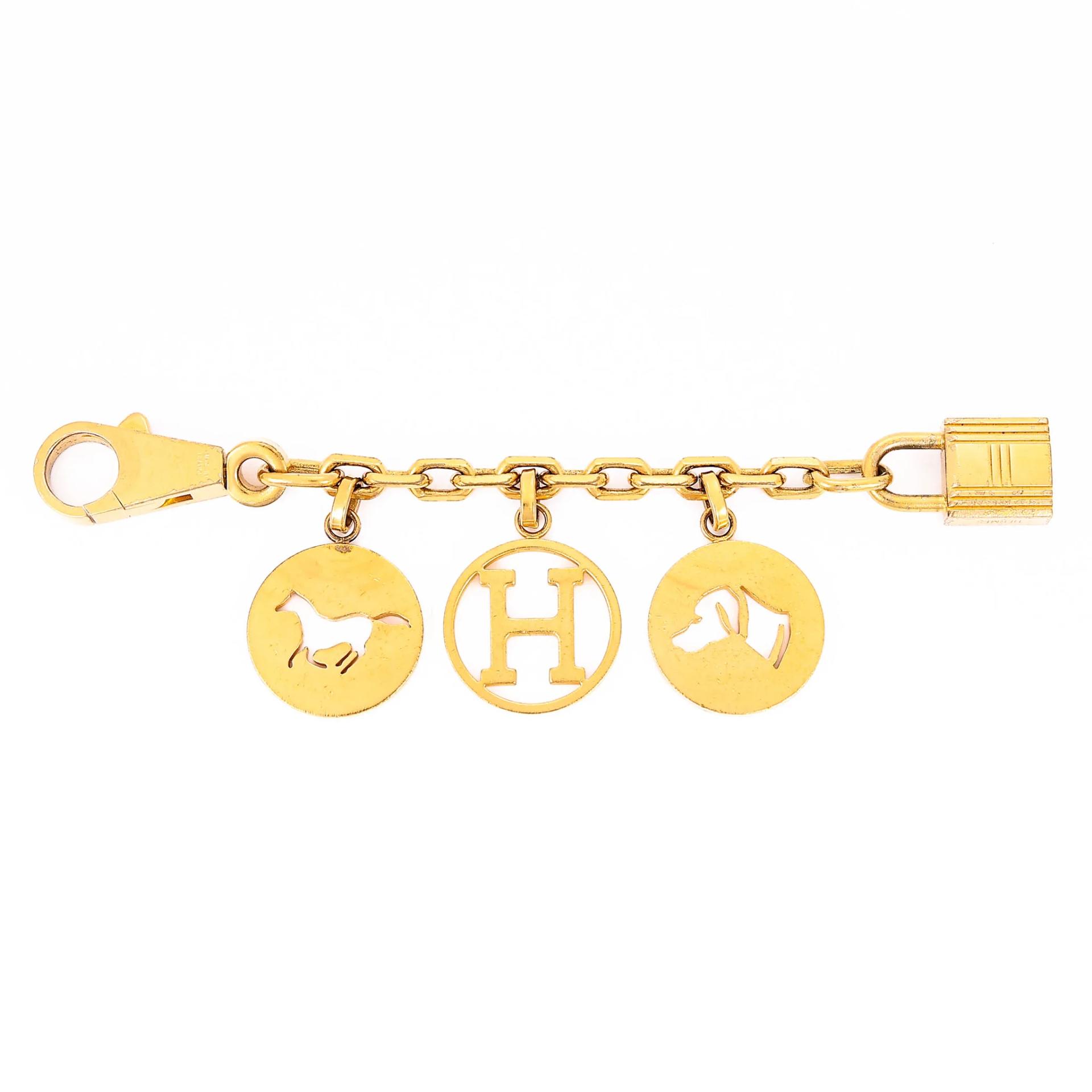 ランク A HERMÈS エルメス アミュレット4 "ブルロック" バッグチャーム キーチェーン ゴールド ゴールド金具 - 2