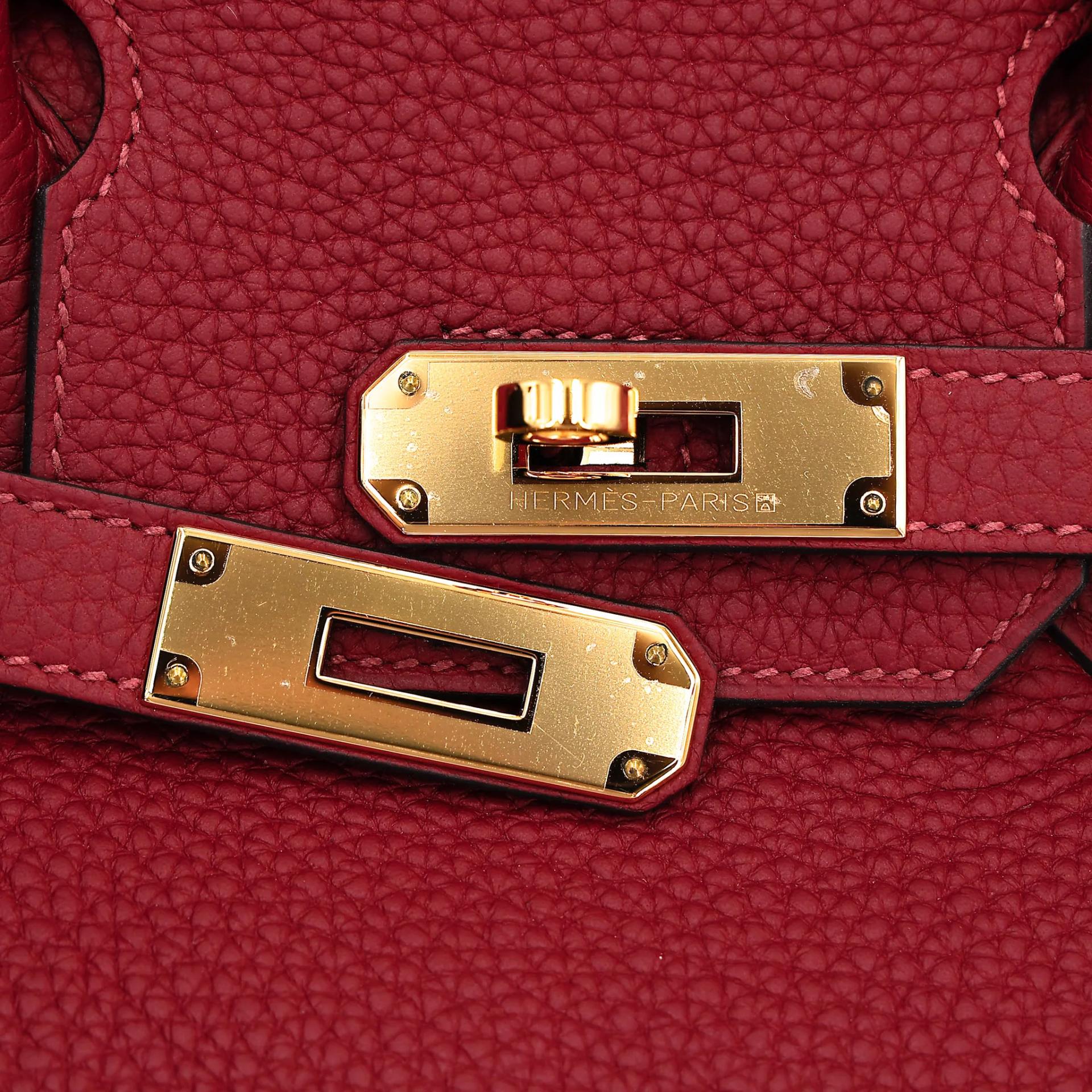 ランク NS 未使用品 HERMÈS エルメス バーキン30 ルージュグレナ (K1) トリヨン ゴールド金具 A刻印 (2017) - 8