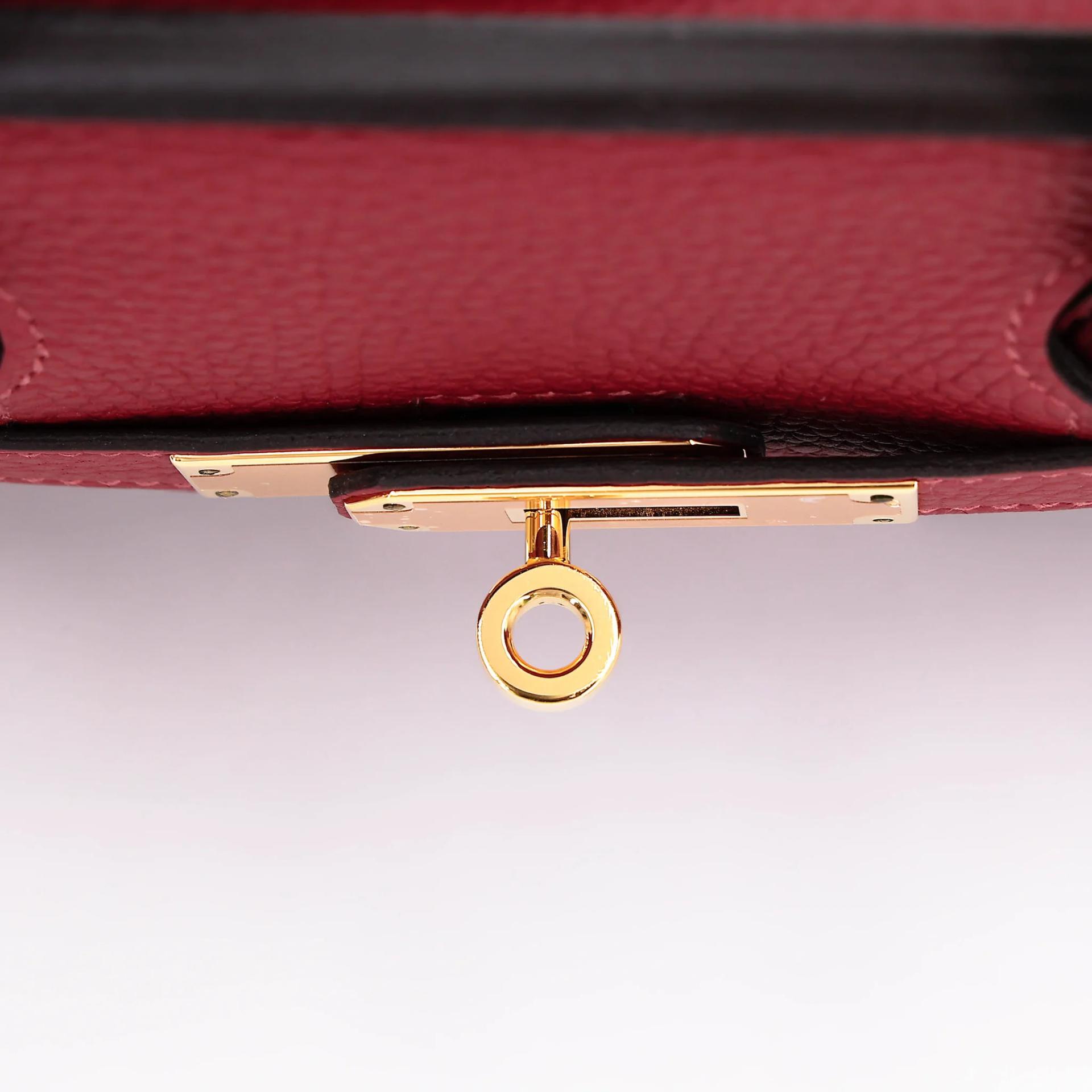 ランク NS 未使用品 HERMÈS エルメス バーキン30 ルージュグレナ (K1) トリヨン ゴールド金具 A刻印 (2017) - 9
