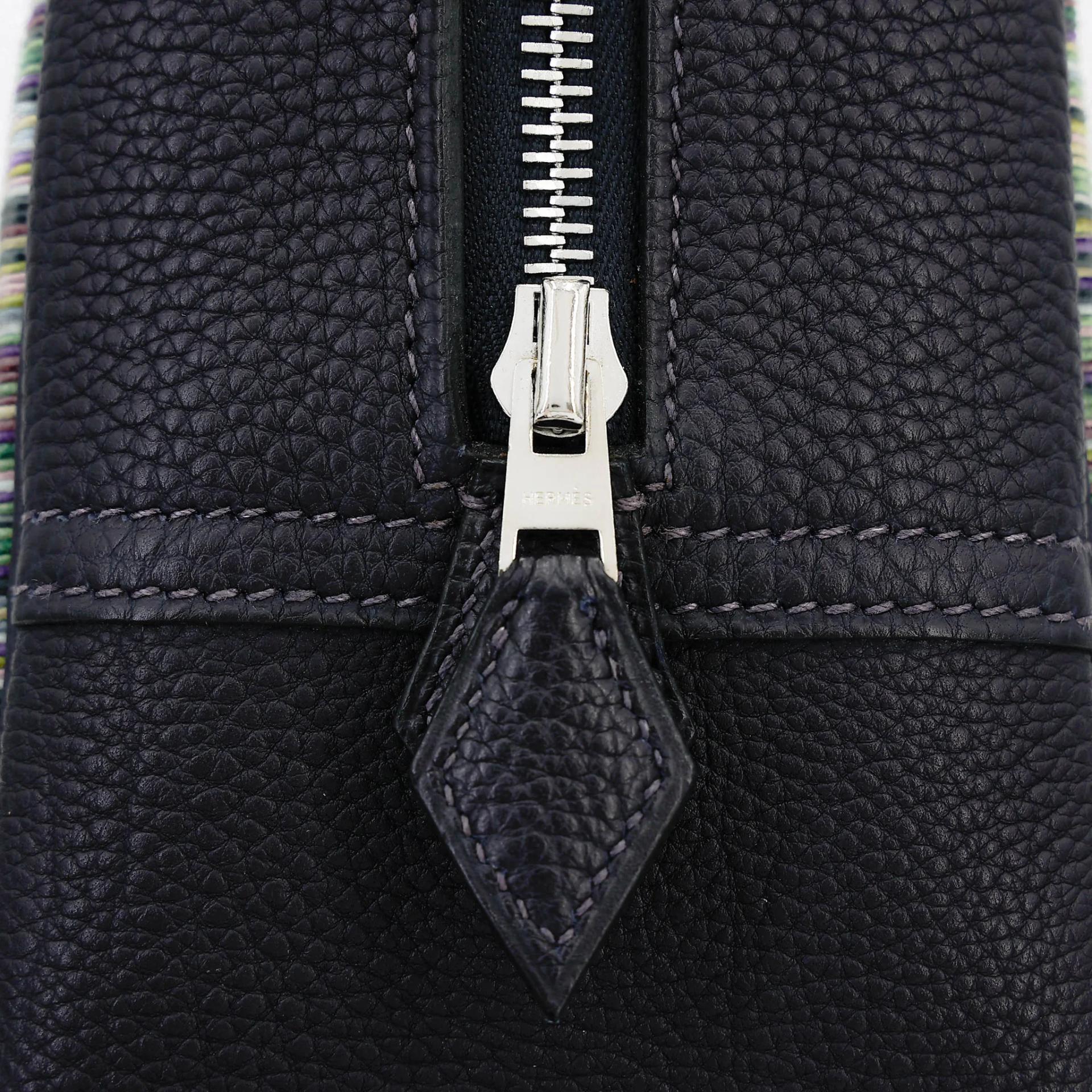 ランク A HERMÈS エルメス 限定品 プリュム 28 ブルー ヴィブラート シルバー金具 □G刻印 (2003) - 13