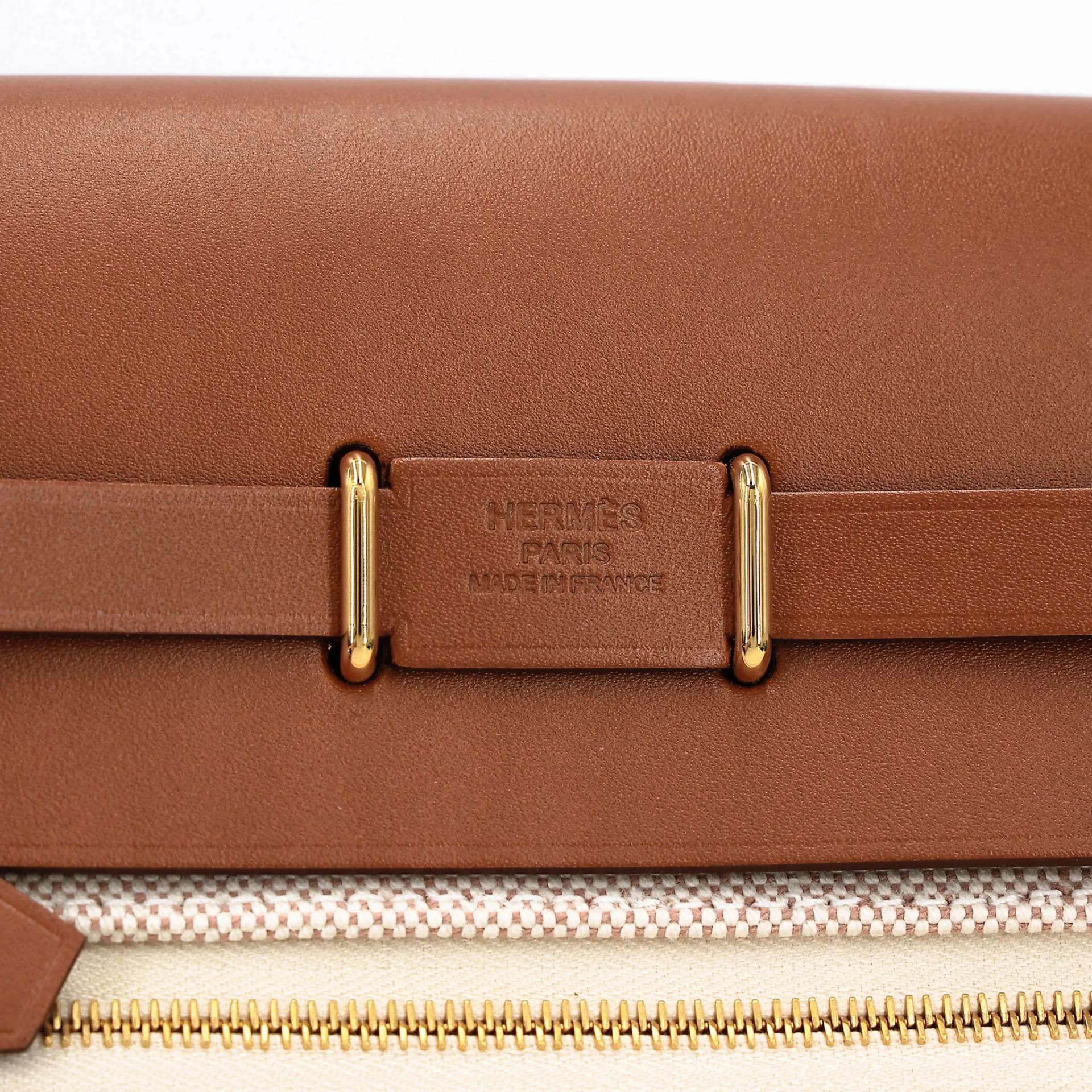 ランク N 新品 HERMÈS エルメス エールバッグジップ ミニ 20 フォーブ (34) トワルアッシュ ヴァッシュハンター ゴールド金具 W刻印 (2024) - 8