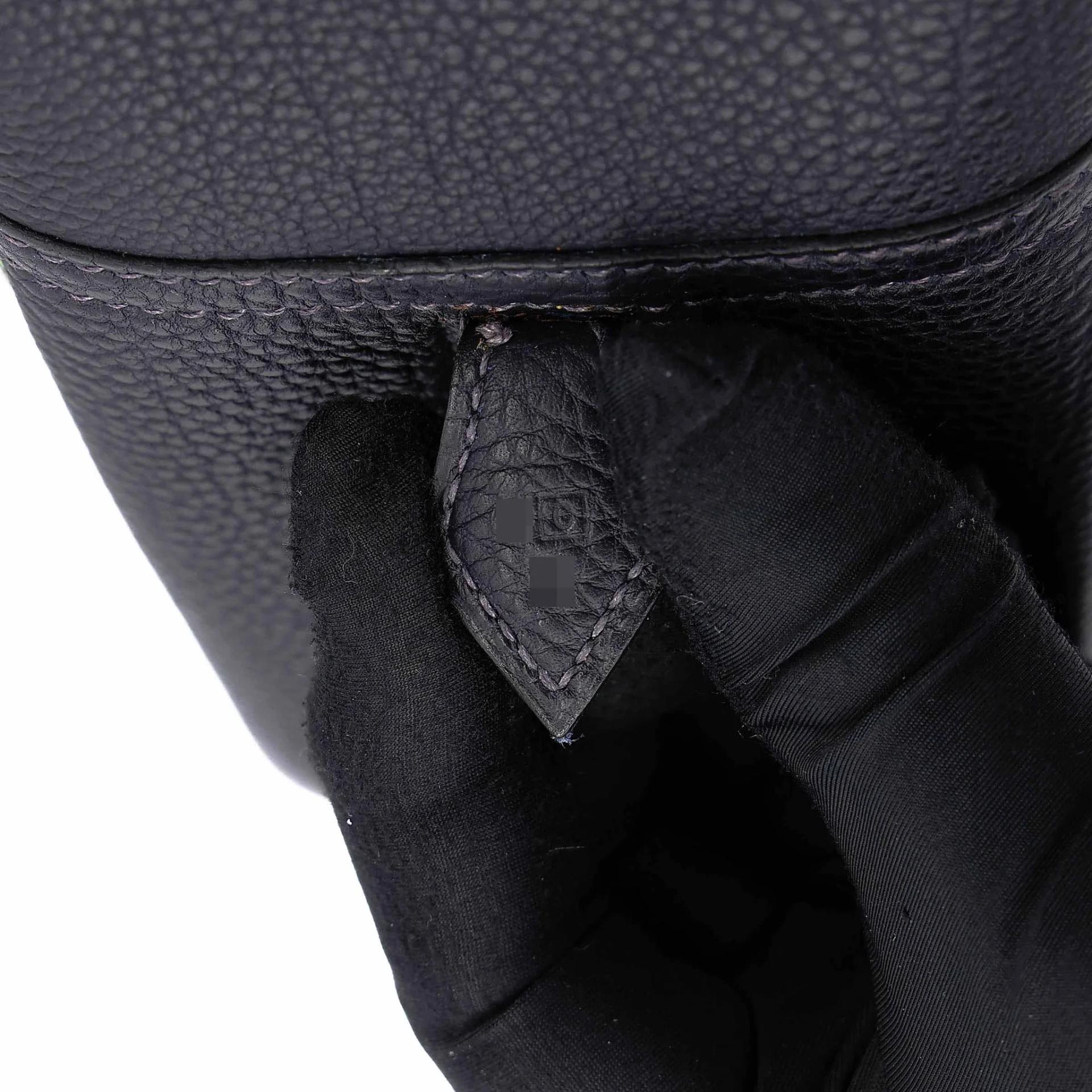ランク A HERMÈS エルメス 限定品 プリュム 28 ブルー ヴィブラート シルバー金具 □G刻印 (2003) - 15