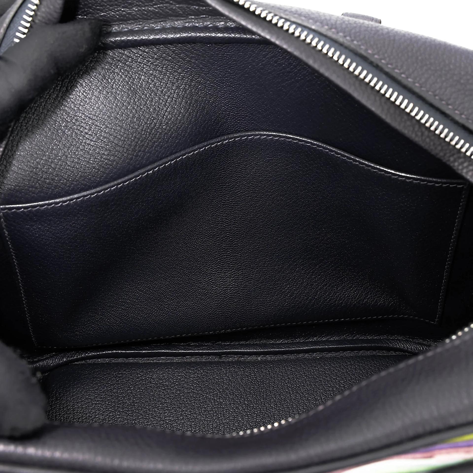 ランク A HERMÈS エルメス 限定品 プリュム 28 ブルー ヴィブラート シルバー金具 □G刻印 (2003) - 17