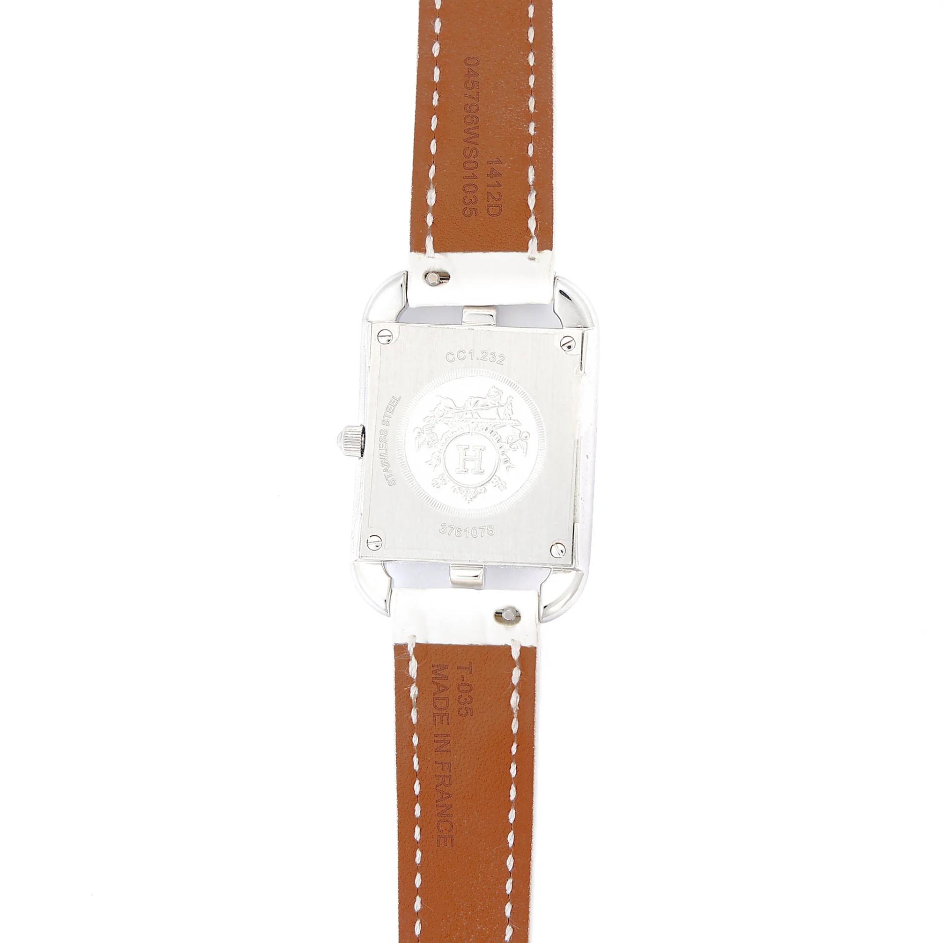 ランク NS 未使用品 HERMÈS エルメス 腕時計 ケープコッド 31 mm ホワイト (01) ダイヤモンド クロコダイル アリゲーター シルバー金具 不明 - 6