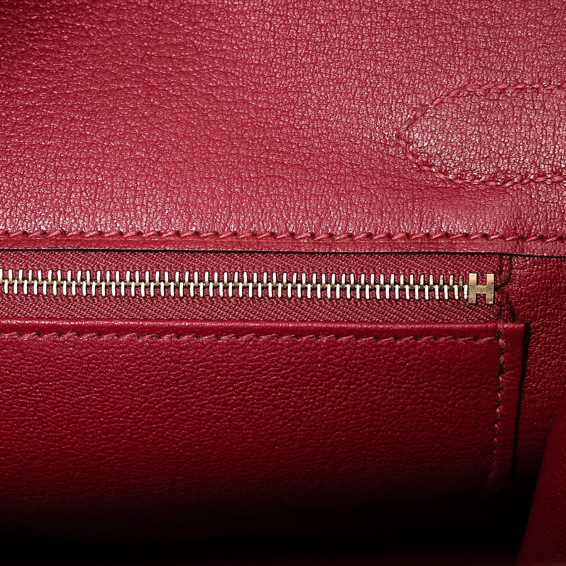 ランク NS 未使用品 HERMÈS エルメス バーキン30 ルージュグレナ (K1) トリヨン ゴールド金具 A刻印 (2017) - 13