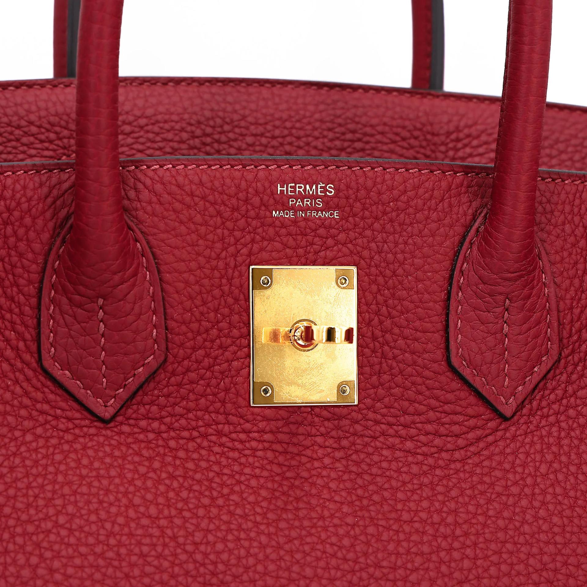 ランク NS 未使用品 HERMÈS エルメス バーキン30 ルージュグレナ (K1) トリヨン ゴールド金具 A刻印 (2017) - 11