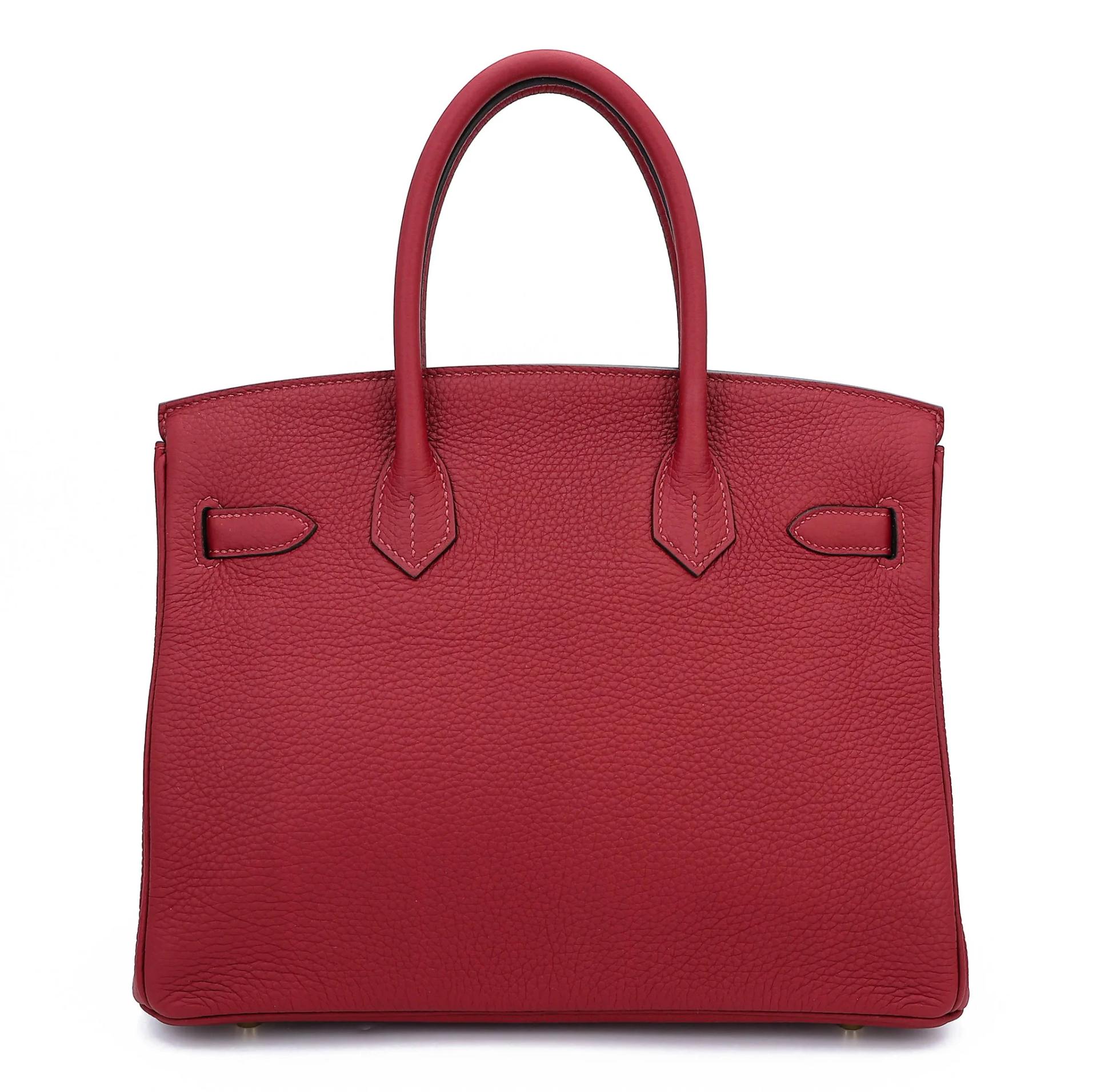 ランク NS 未使用品 HERMÈS エルメス バーキン30 ルージュグレナ (K1) トリヨン ゴールド金具 A刻印 (2017) - 2