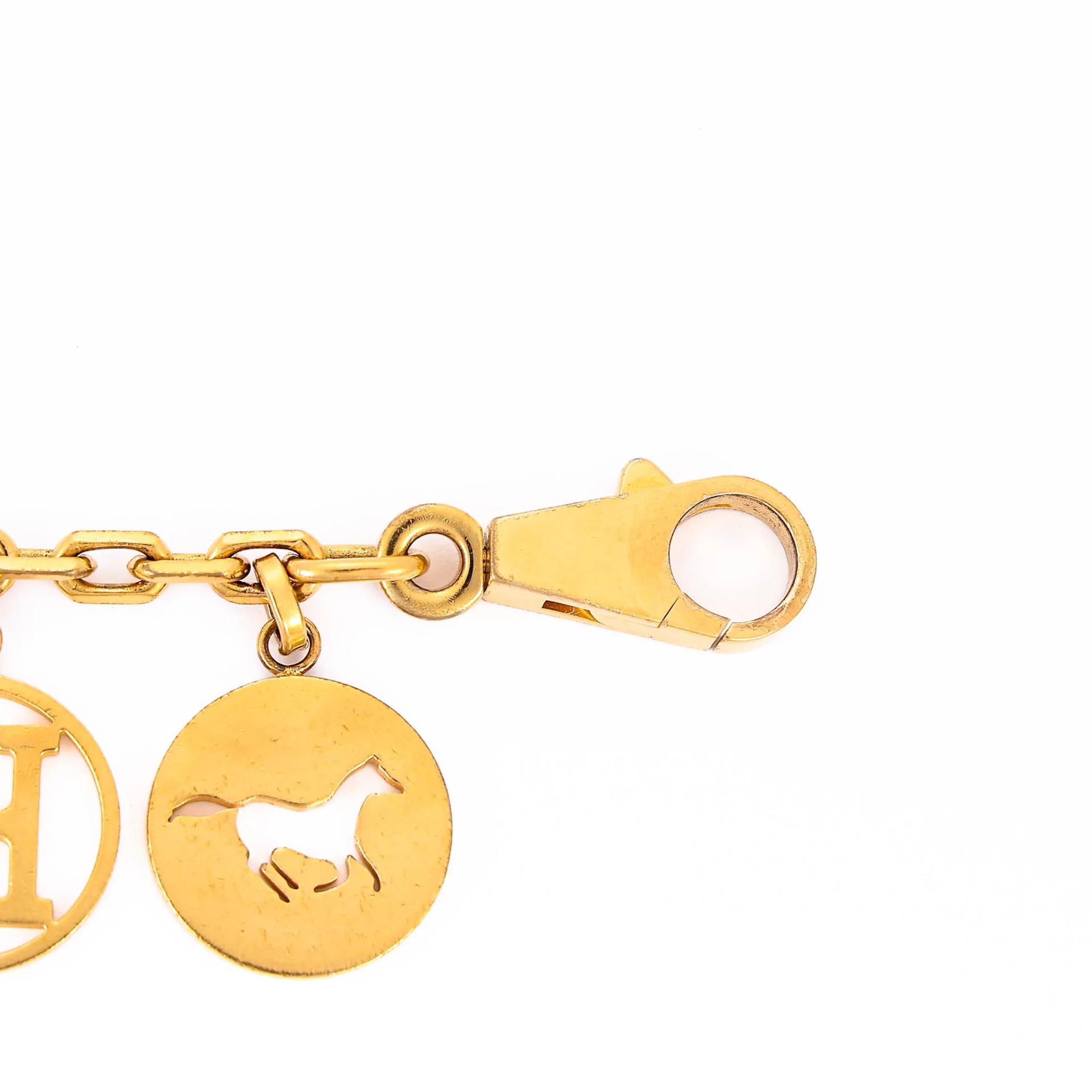 ランク A HERMÈS エルメス アミュレット4 "ブルロック" バッグチャーム キーチェーン ゴールド ゴールド金具 - 9