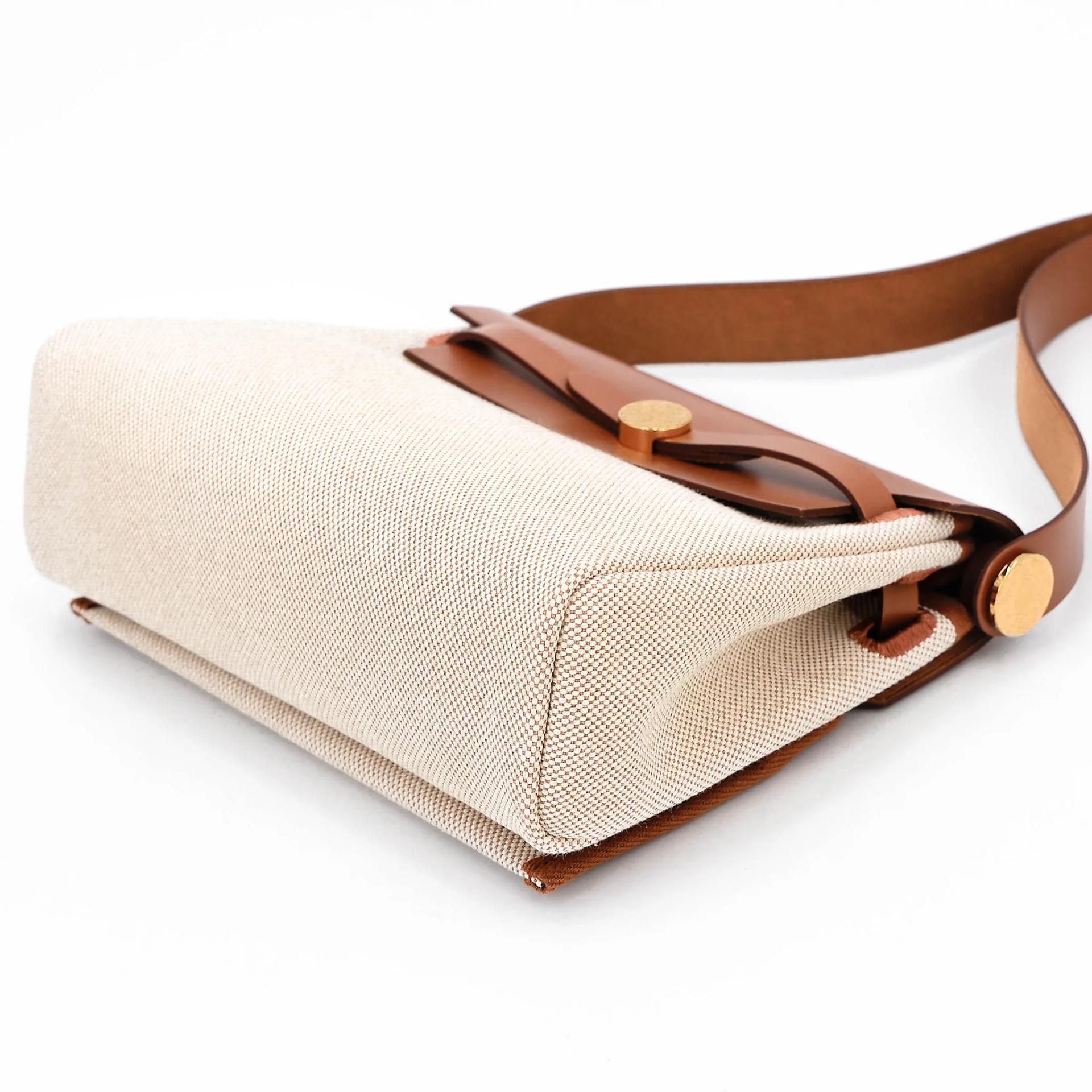 ランク N 新品 HERMÈS エルメス エールバッグジップ ミニ 20 フォーブ (34) トワルアッシュ ヴァッシュハンター ゴールド金具 W刻印 (2024) - 4